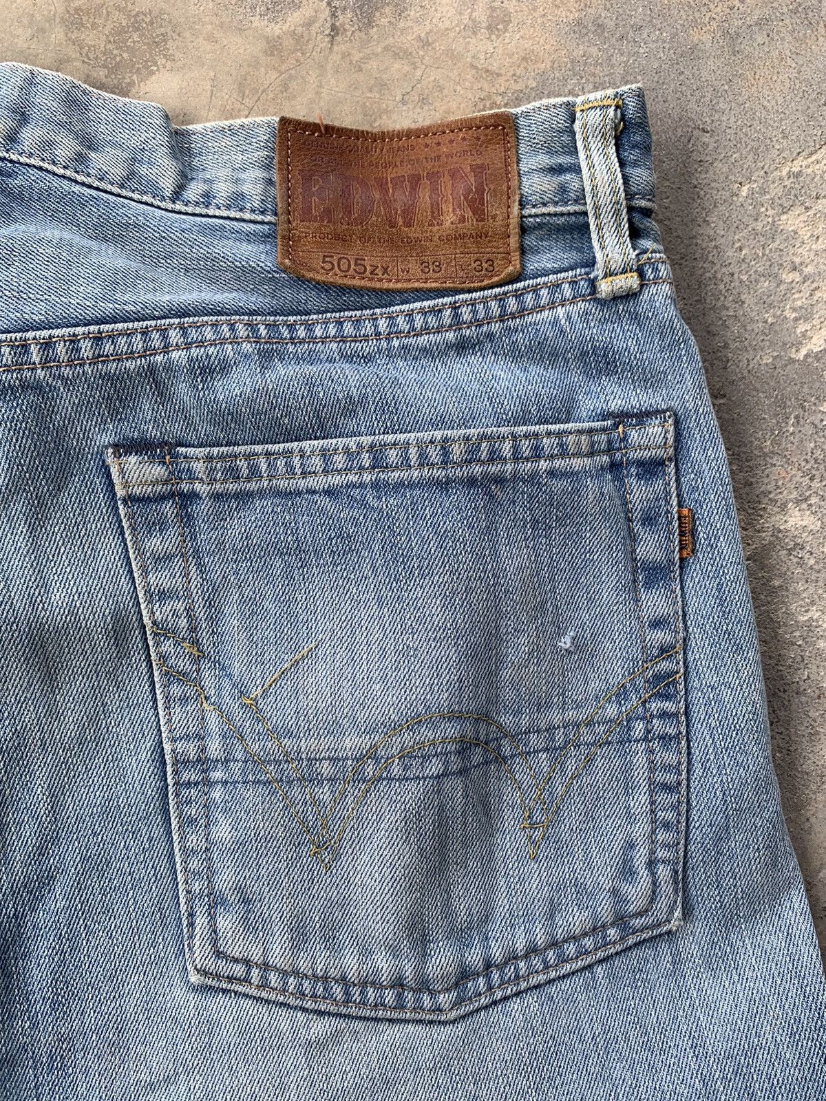 Edwin × Japanese Brand × Vintage Vintage Edwin 505zx Selvedge Distressed Denim Size US 33 - 6 Thumbnail