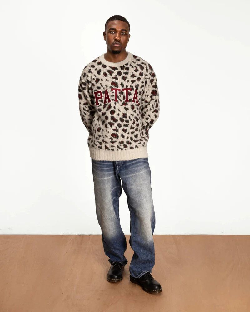 Patta o1mle0426 Leopard Brushed Knitted Sweater in Multicolor Size US XS / EU 42 / 0 - 2 Thumbnail