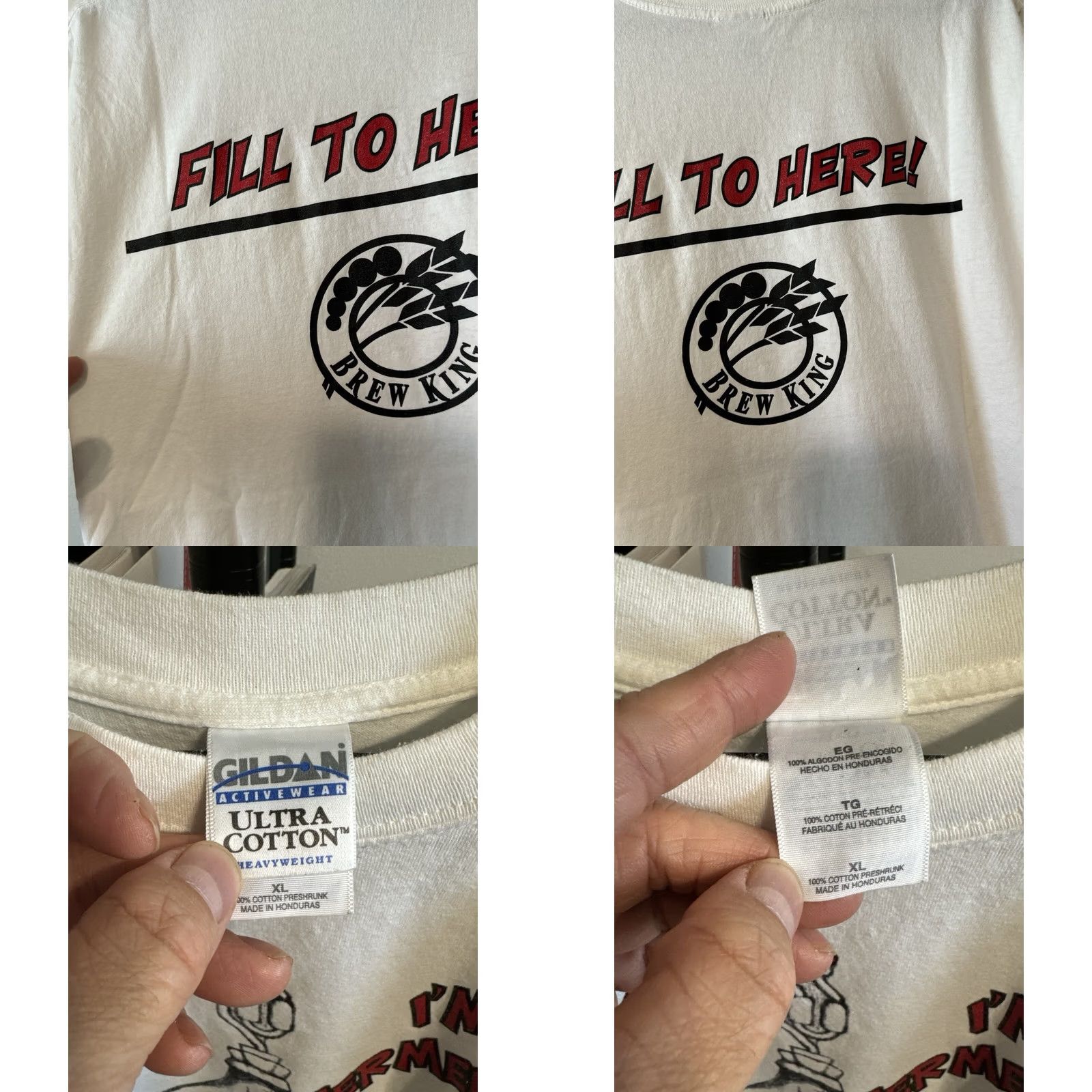 Gildan VINTAGE Beer Brewing T Shirt Homebrew Do Not Disturb Fermenting XL White 90s Mens Size US XL / EU 56 / 4 - 8 Thumbnail