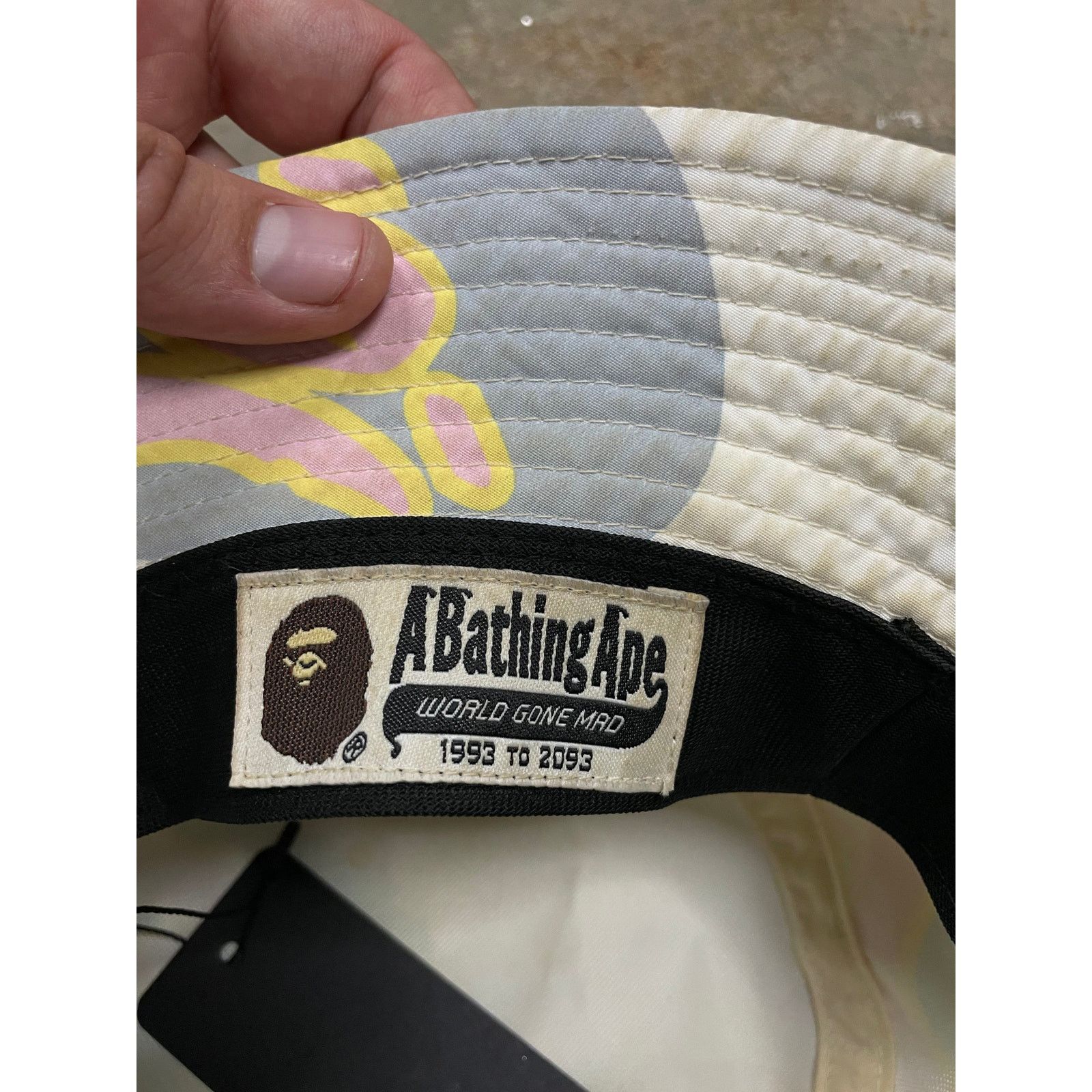 Bape BAPE Bucket Hat Pink Multi Used Large Size ONE SIZE - 2 Thumbnail