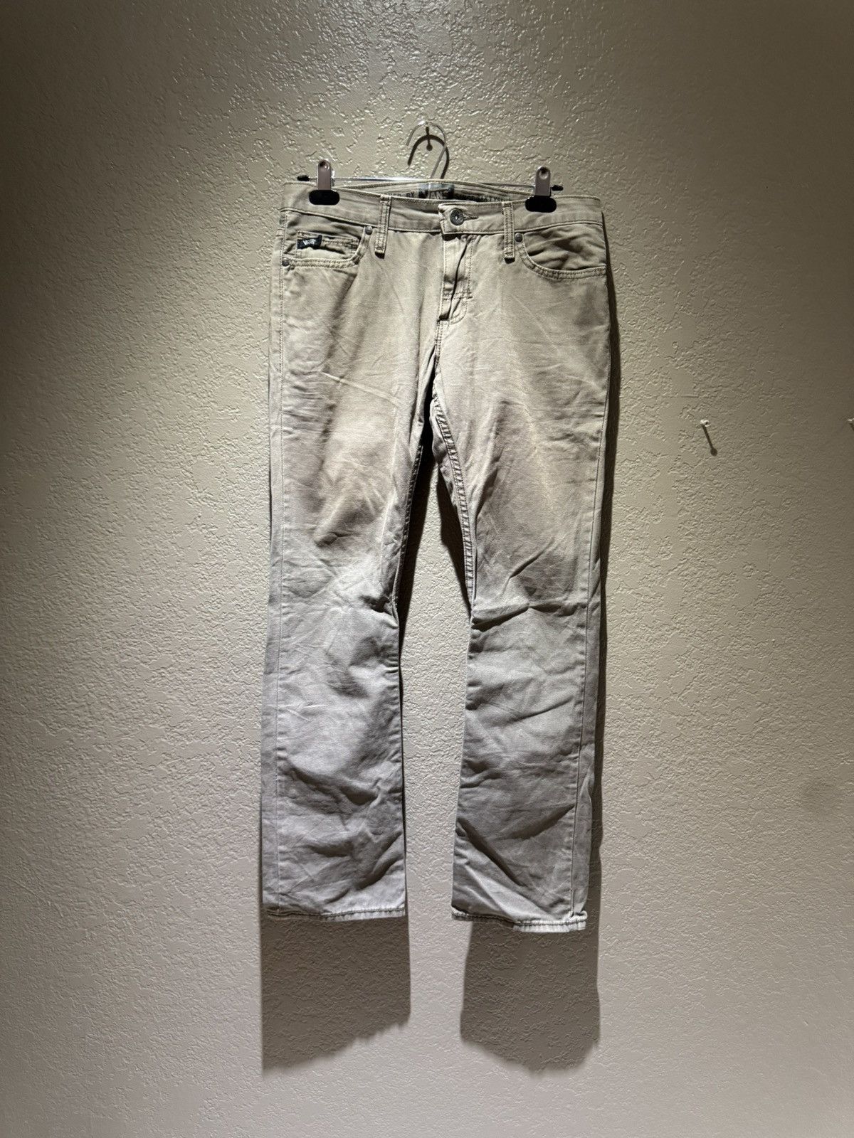 Vans Vans Brown Skinny Slim Chino Pants Skull Rivet Slight Fade Size US 30 / EU 46 - 1 Thumbnail