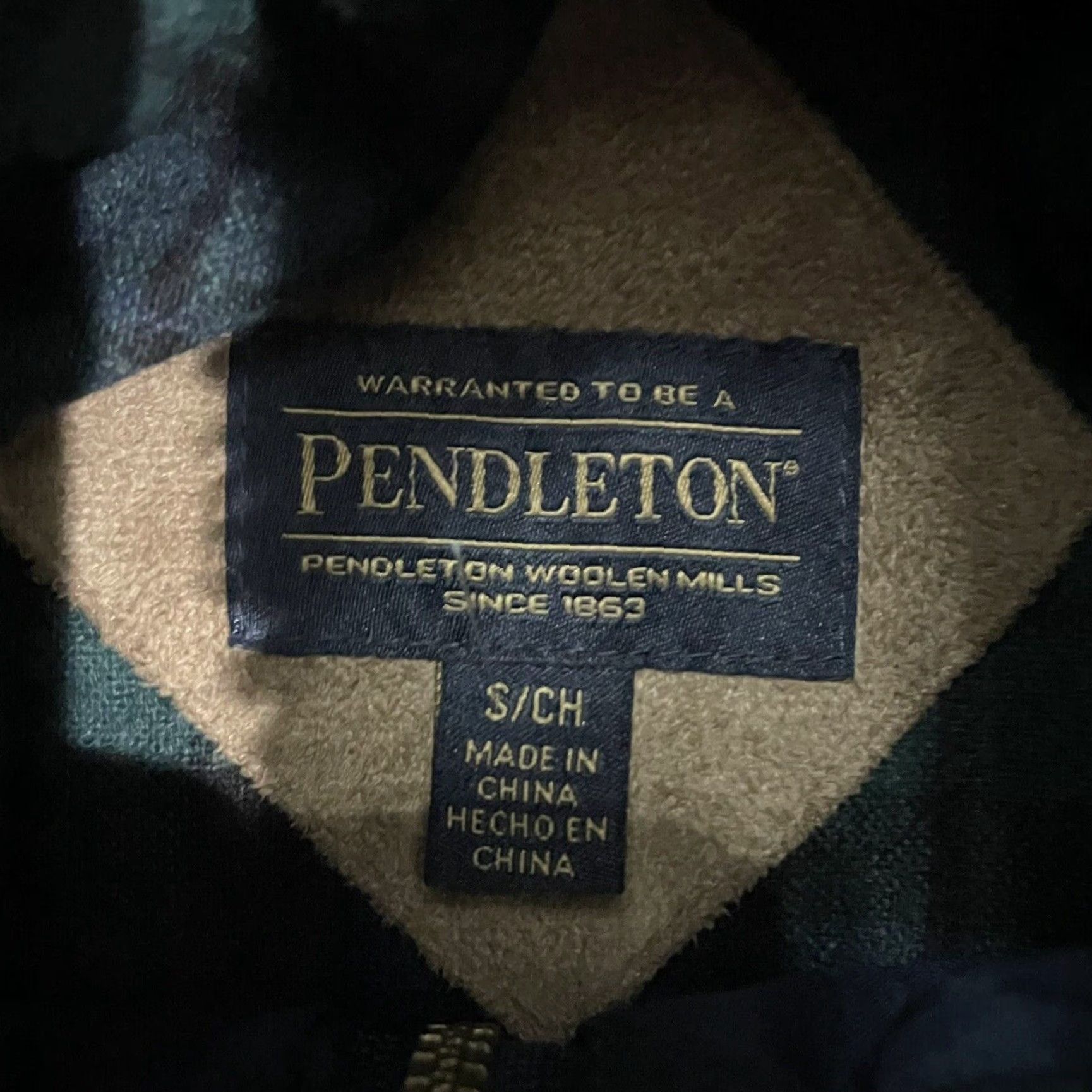 Pendleton VINTAGE Pendleton Plaid Wool Jacket Sherpa Fleece Zip-Up Womens Size S Blue Green Size S / US 4 / IT 40 - 4 Thumbnail