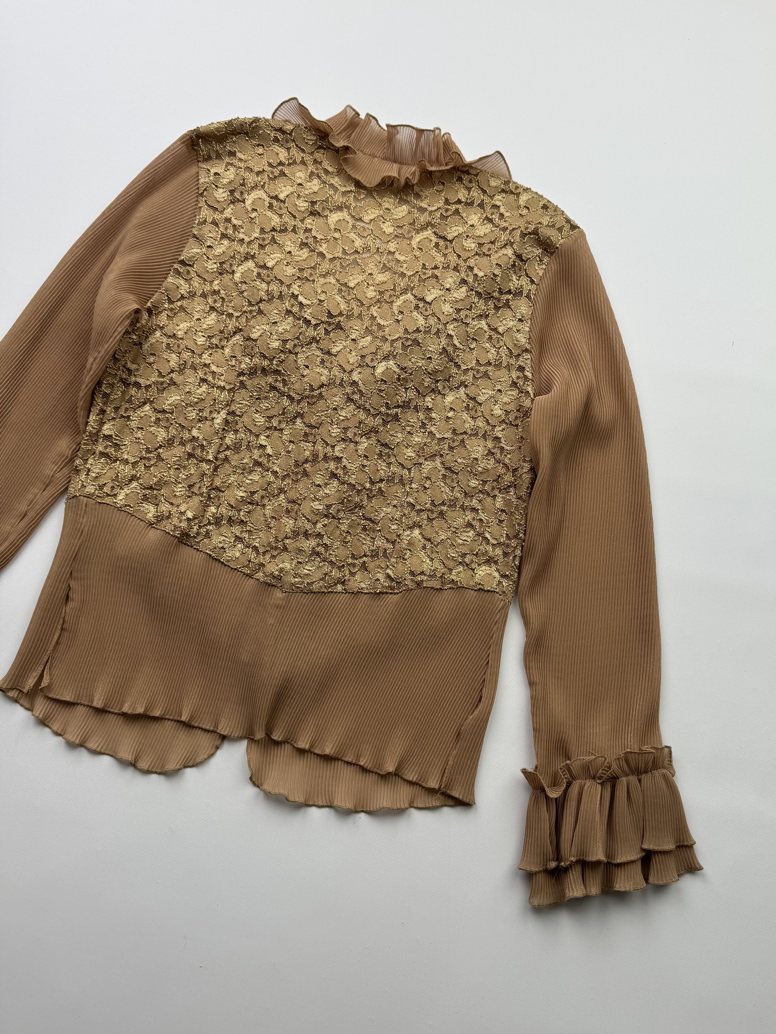 Vintage Plisse Blouse B588(V246)