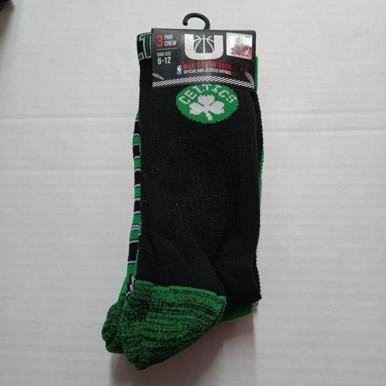 Other NBA UNK Boston Celtics 3 Pairs Men's Crews Socks Size 6-12 Size ONE SIZE - 1 Thumbnail