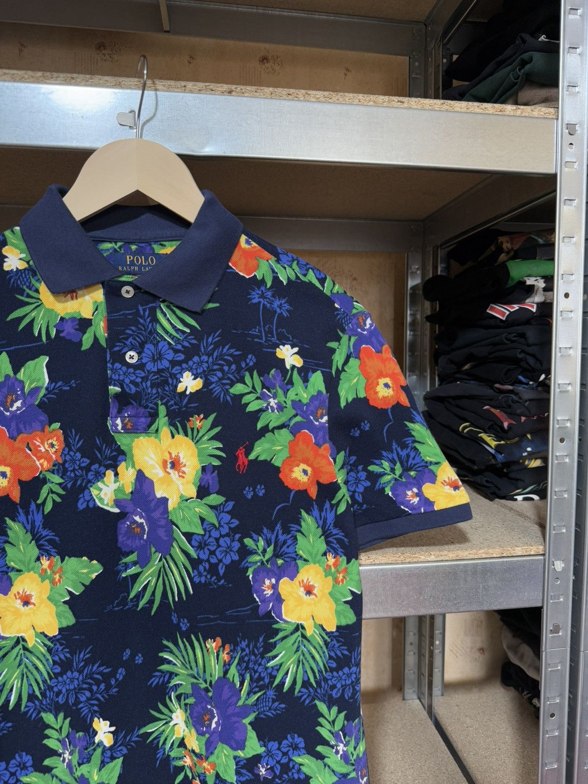 Polo Ralph Lauren × RRL Ralph Lauren × Rugby Ralph Lauren Vintage Polo Ralph Lauren Floral Flowers Polo T-Shirt Size US M / EU 48-50 / 2 - 3 Thumbnail
