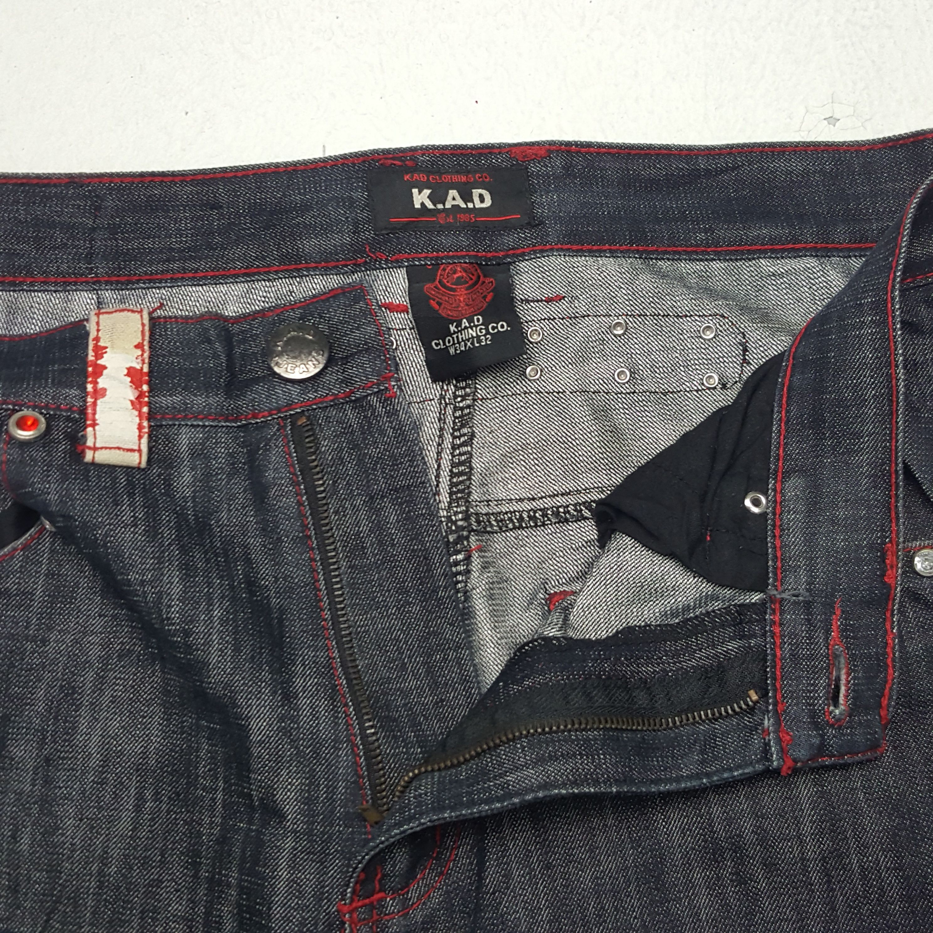 Vintage Vintage K.A.D Designer Denim Jeans Size US 34 / EU 50 - 12 Thumbnail