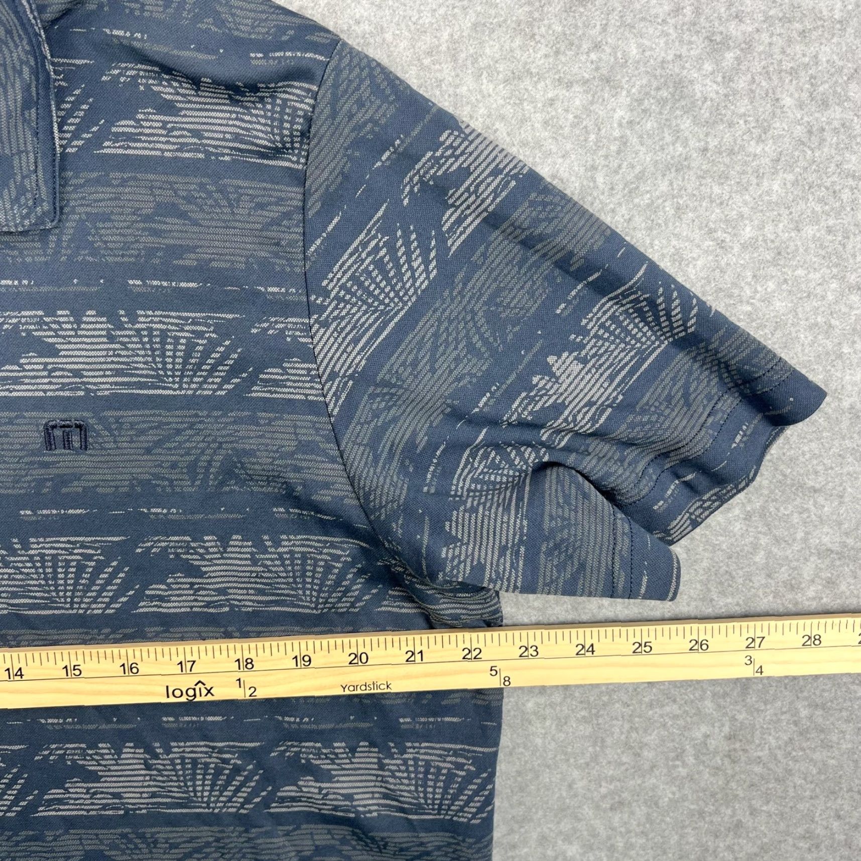 TravisMathew Travis Mathew Polo Shirt Mens XL Blue Pattern Performance Golf Casual Adult Size US XL / EU 56 / 4 - 2 Thumbnail