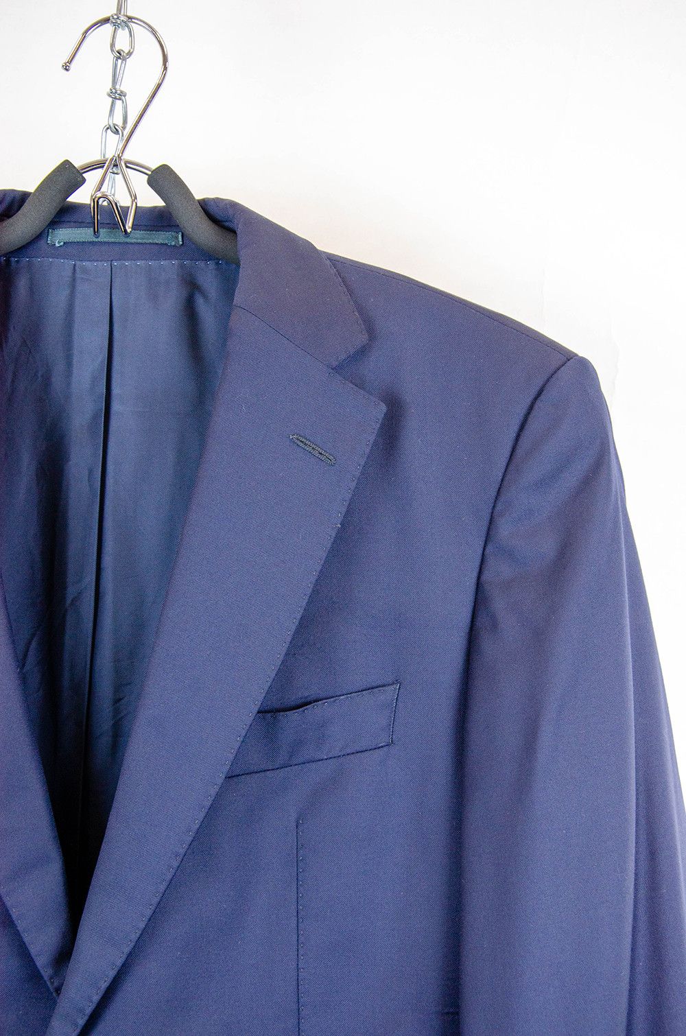 Hugo Boss Hugo Boss Tailored Super 150 Wool Navy Blazer Loro Piana 48 Size 38R - 6 Thumbnail