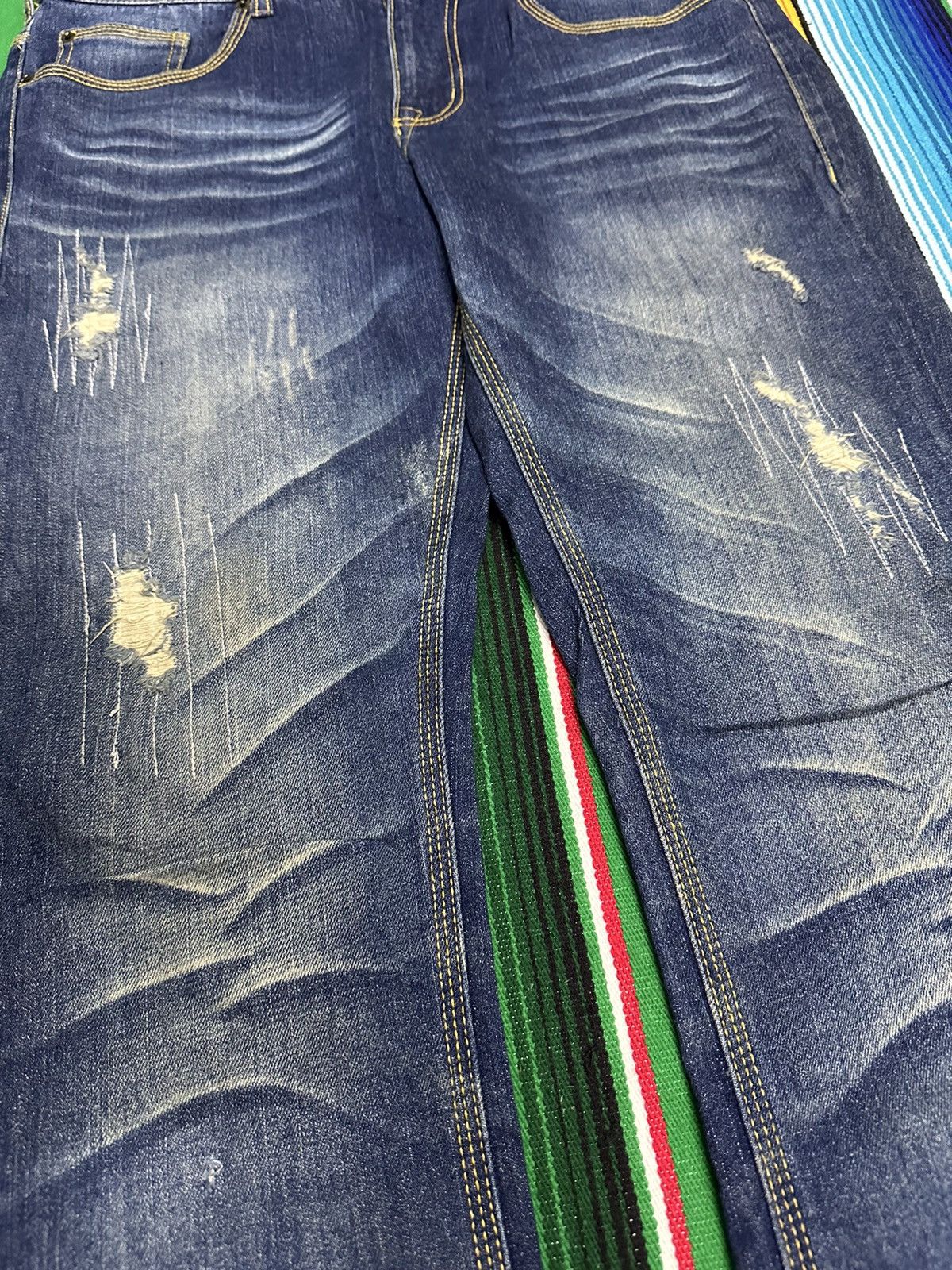 Japanese Brand 💥 Japanese Brand 💥 Vlow Denim Crazy Design 💥 Size US 32 / EU 48 - 5 Thumbnail