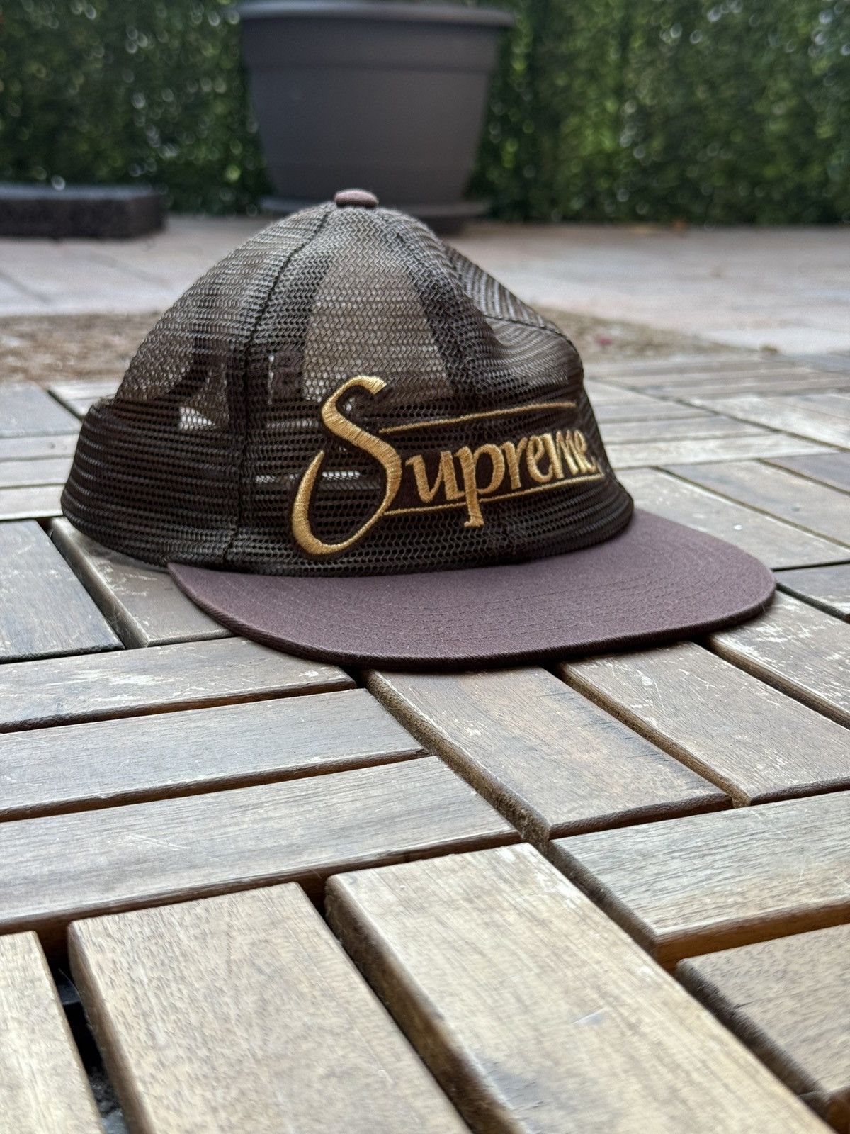 Supreme Supreme Trucker 6 Panel Mesh Brown Size ONE SIZE - 1 Thumbnail