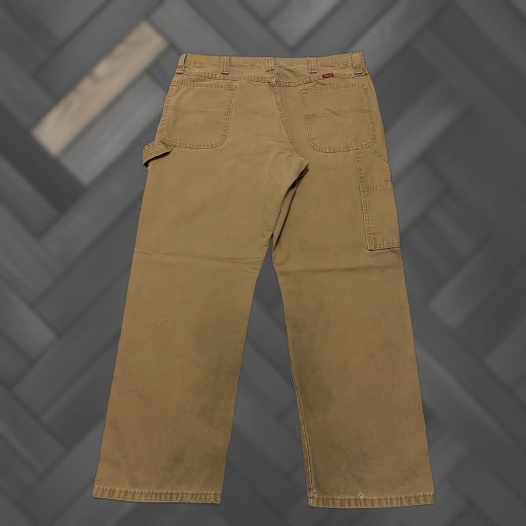 Wrangler VINTAGE Wrangler Workwear Carpenter Pants Men's 38x30 Brown Relaxed Work Pants Mens Brown 100% Cotton Wrangler Carpenter Pants Mens Size 38x30 Brown Size US 38 / EU 54 - 1 Thumbnail