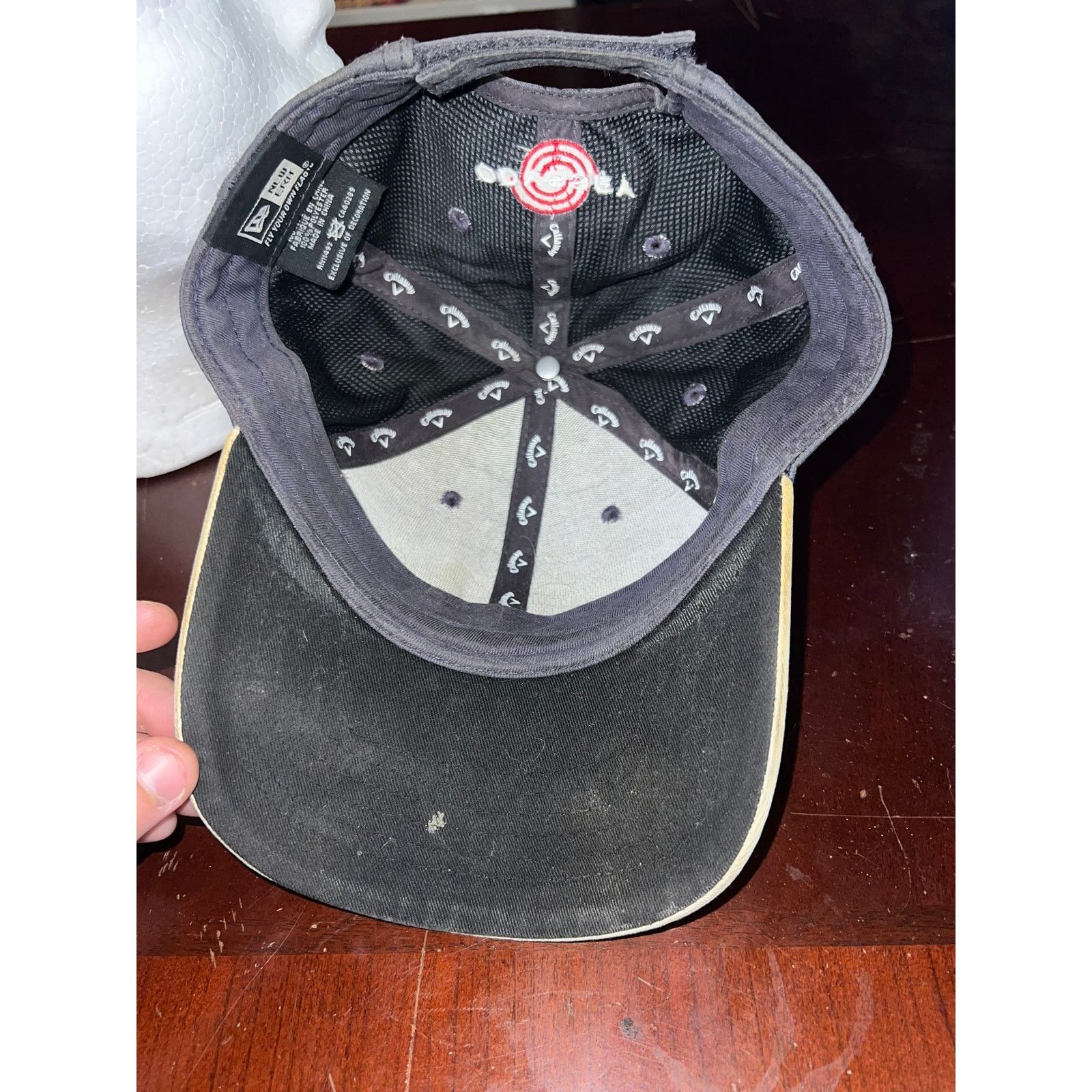 Callaway Callaway Gray Golf Hat Razr Odyssey Hex Black Tour Yellowed Size ONE SIZE - 7 Thumbnail