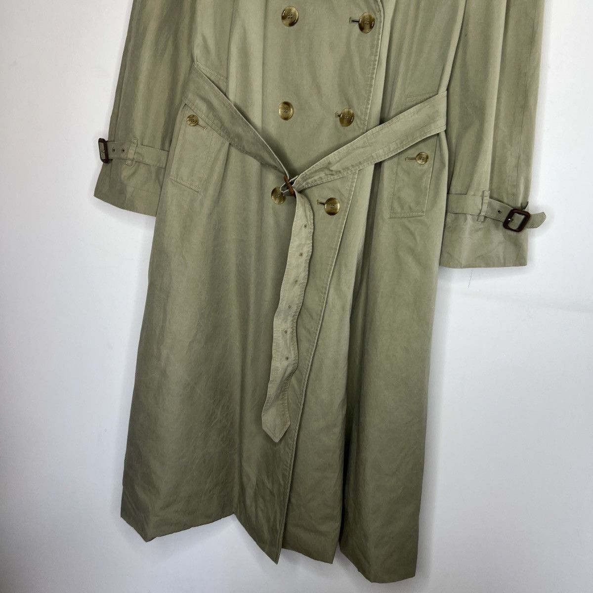 Burberry × Designer × Vintage Vintage Burberry Trench Coat 90s Nova Check Beige Belted Size US M / EU 48-50 / 2 - 2 Thumbnail