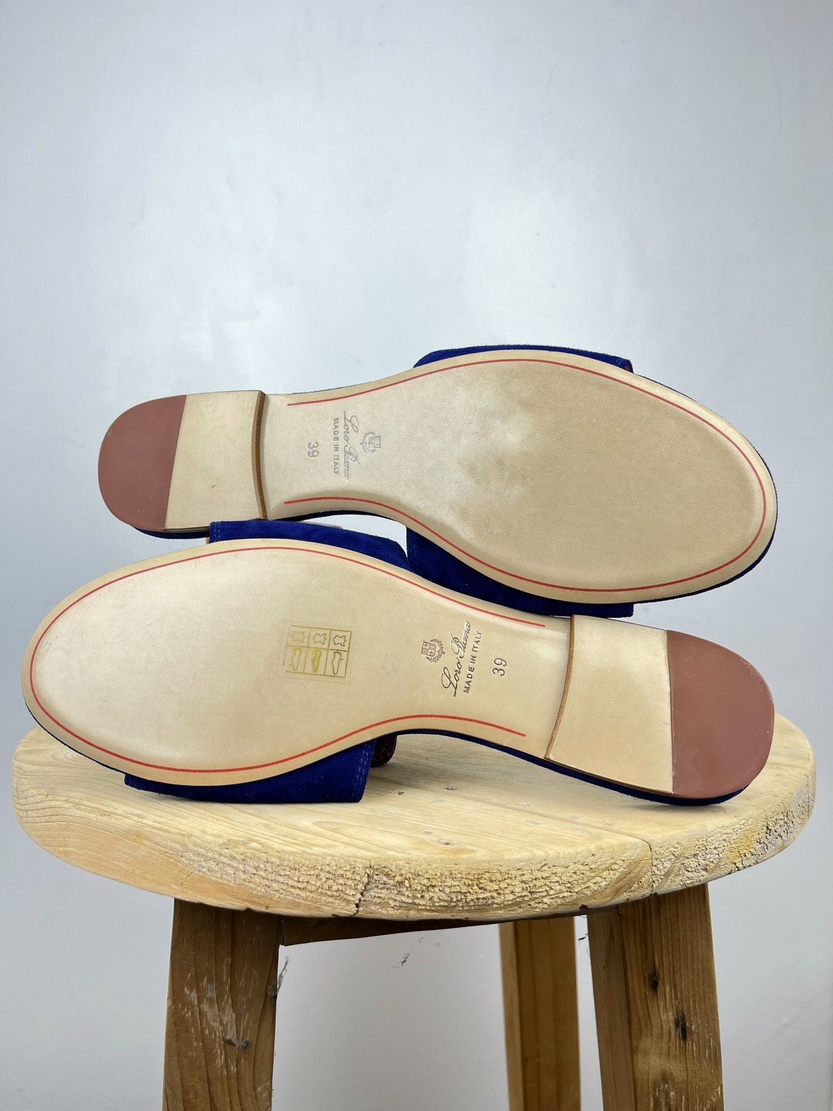 Loro Piana Navy Blue Suede Summer Charms Walk Slides Size US 9 / IT 39 - 9 Thumbnail