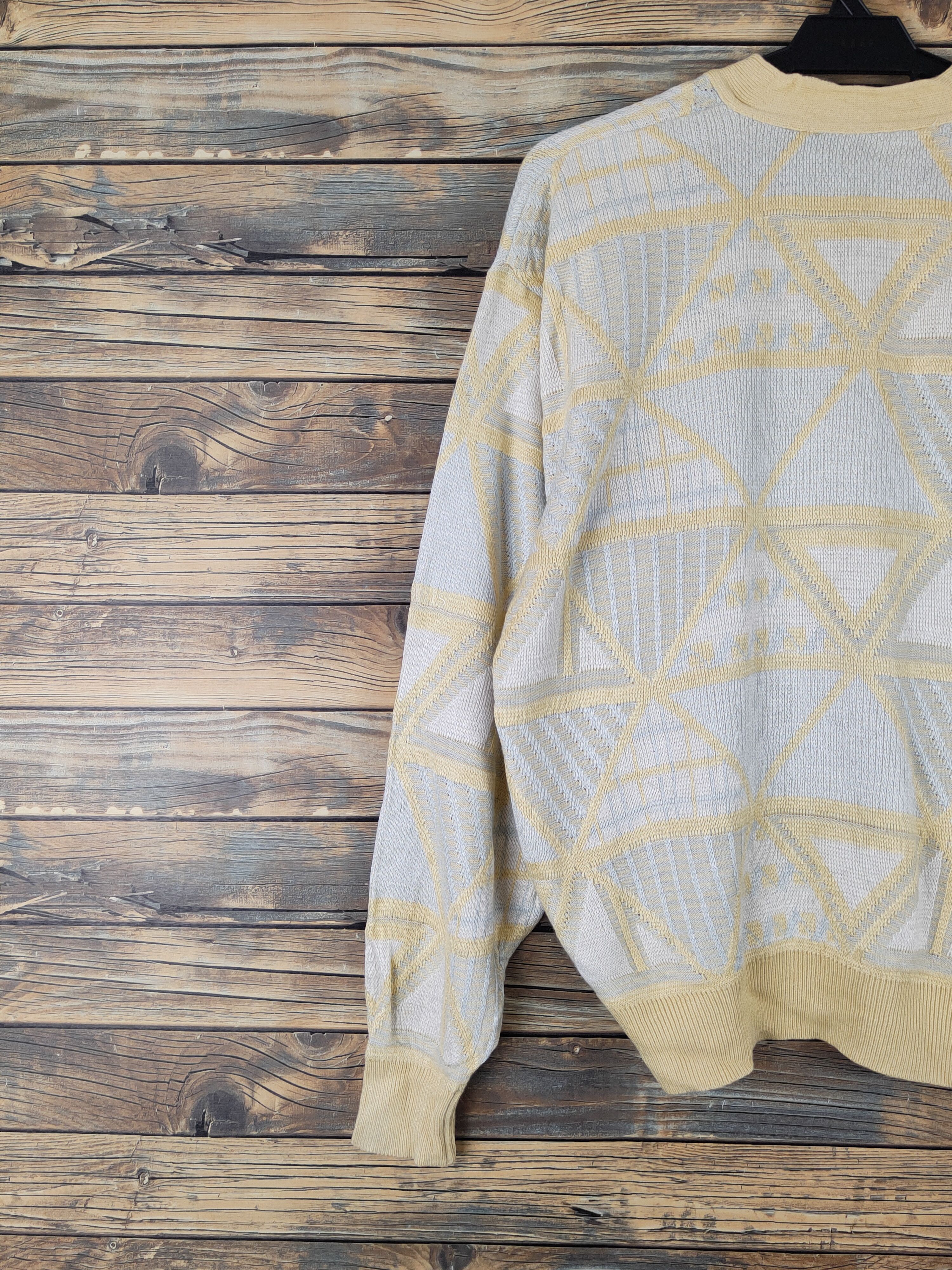Vintage Paris vintage Yellow Knitwear Sweatshirts #W2027 Size L / US 10 / IT 46 - 8 Thumbnail
