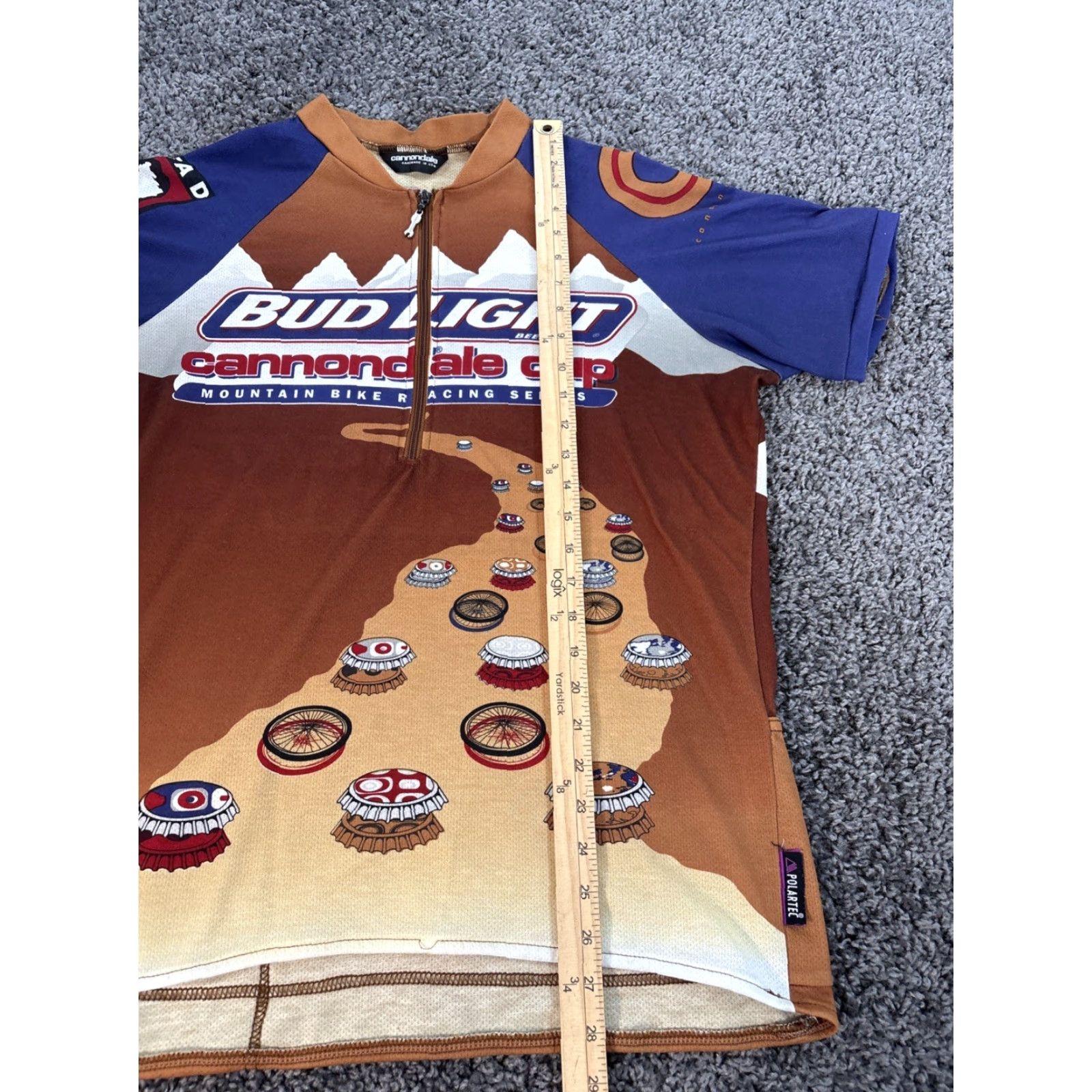 Vintage VINTAGE Cannondale Shirt Mens L Mountain Bike Racing Shirt-BUD LIGHT Shirt Men L Brown City USA Size US L / EU 52-54 / 3 - 2 Thumbnail