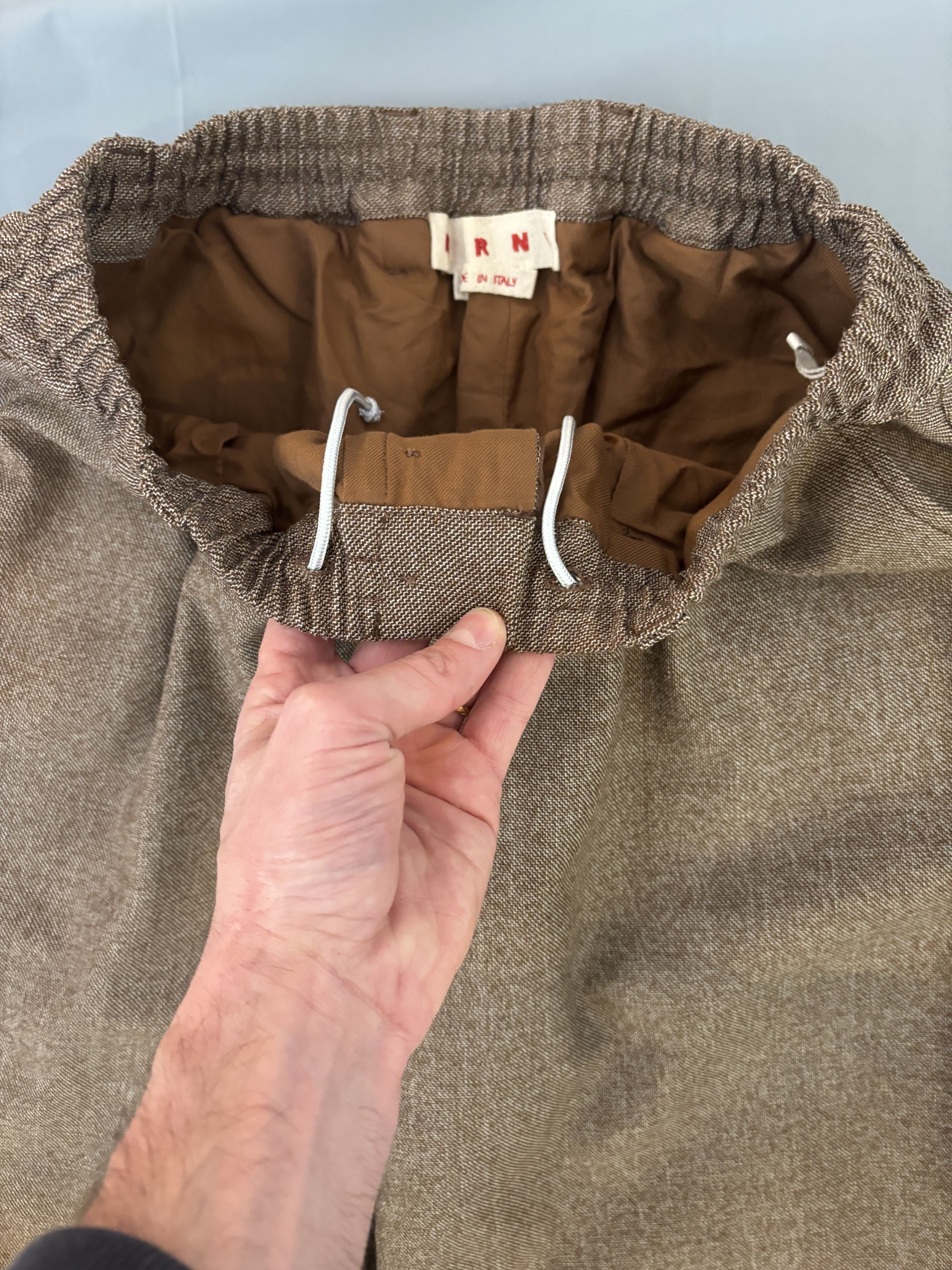 Marni Pantalon élastiqué Marni marron chiné en tbe Size US 32 / EU 48 - 11 Thumbnail