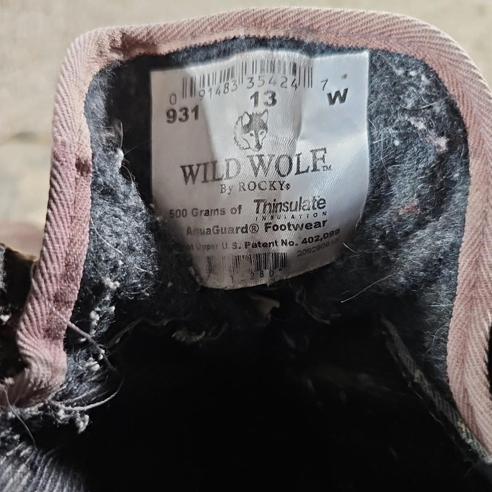 Other Wild Wolf Rocky Camo Pattern Boots 13W Thinsulate Aqua Guard Size US 13 / EU 46 - 9 Thumbnail