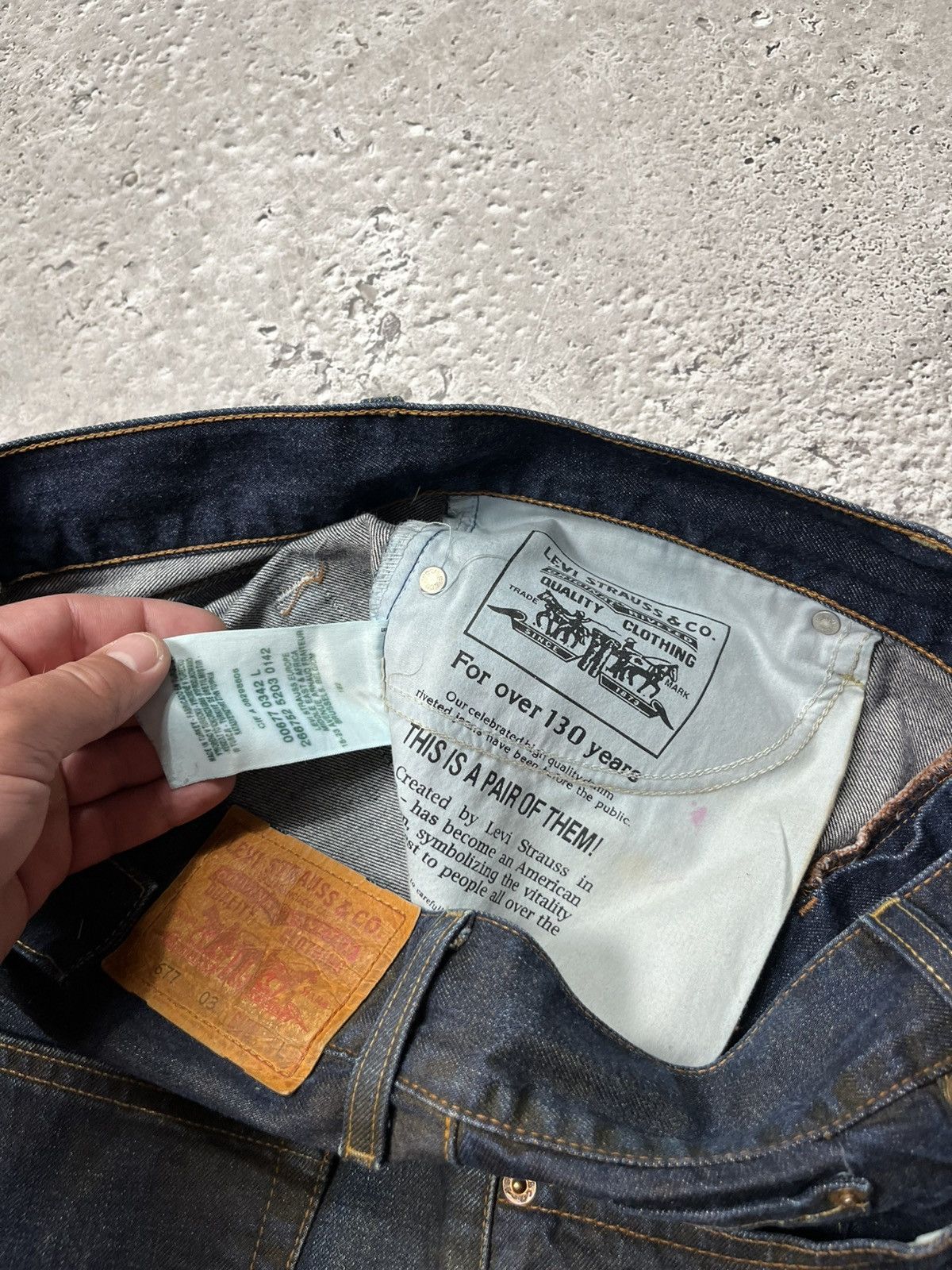 Levi's × Vintage Vintage Levi’s Red Tab Denim Mini Skirt Back Belted Waist Size 30" / US 8 / IT 44 - 11 Thumbnail