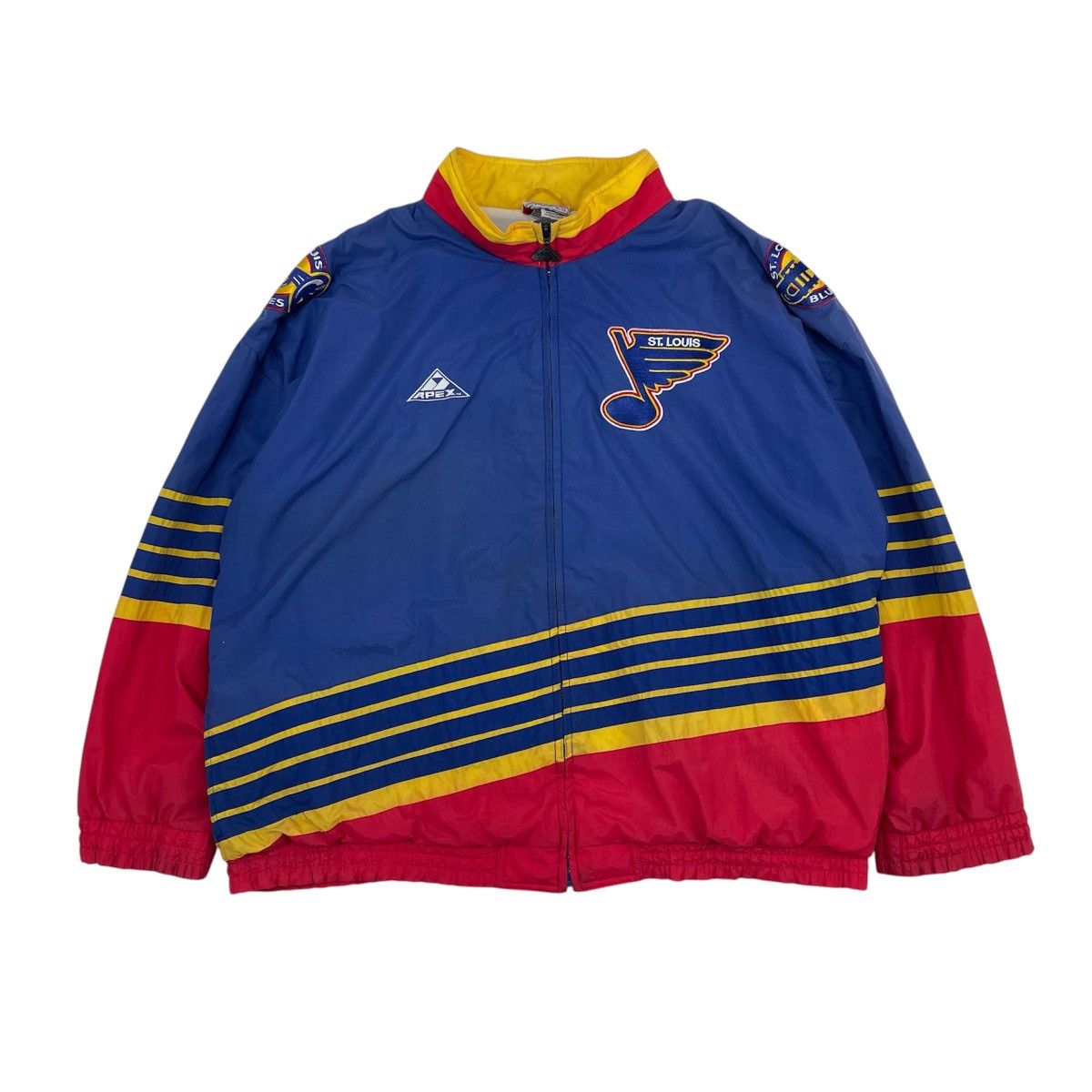 Apex 90s Vintage ST. LOUIS BLUE by APEX Bomber Jacket #1870/08 Size US XL / EU 56 / 4 - 4 Thumbnail