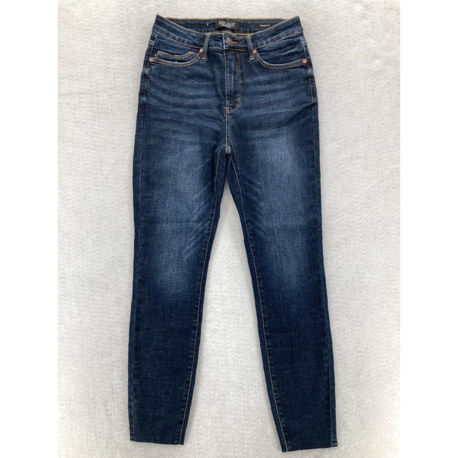 Denime Judy Blue Jeans Womens 29 Skinny Fit Dark Wash Denim Stretch 5-Pocket Zip Fly Mid Rise Size 29" - 2 Thumbnail