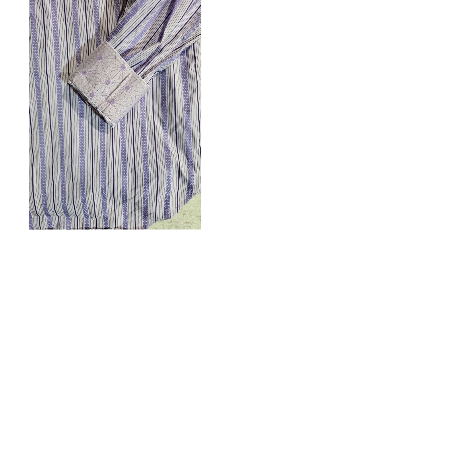 Robert Graham Robert Graham Button-Up Shirt Geometric Filp Cuff Floral Paisley Lavender Sz Med Size US M / EU 48-50 / 2 - 9 Thumbnail