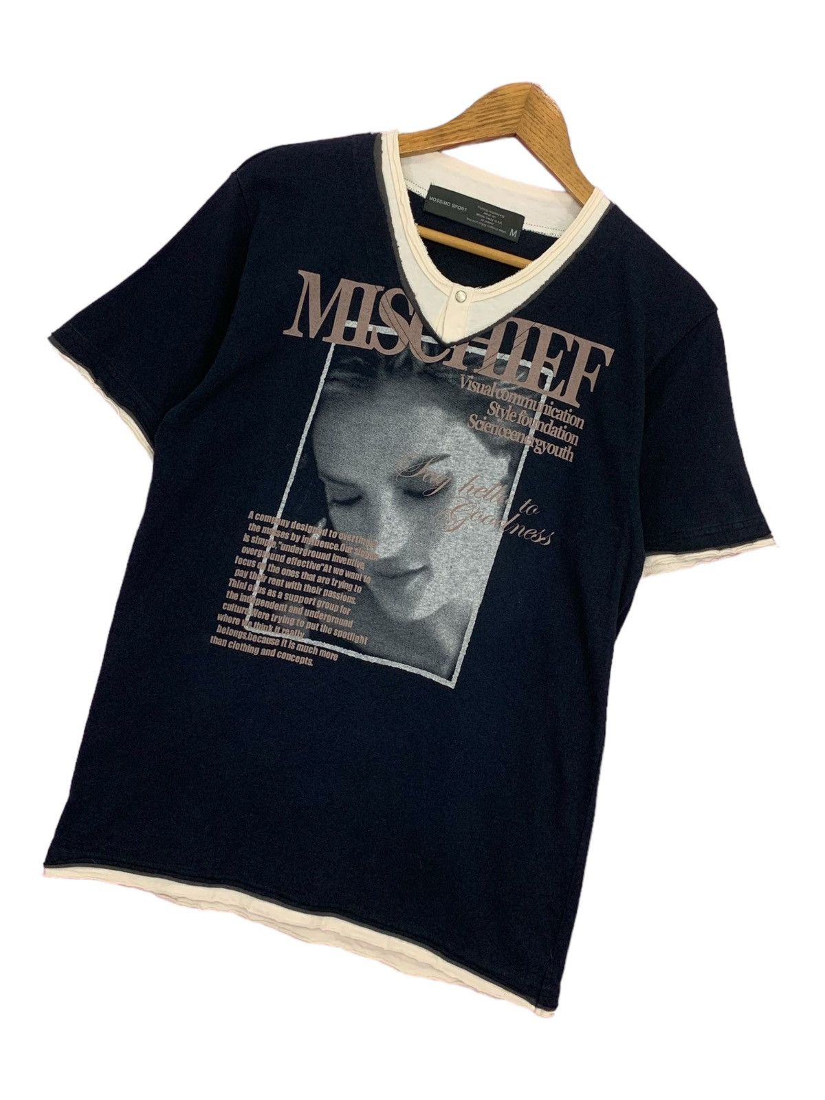 Beauty Beast Mossimo Mischief Girl Photo Poems Model Double Layer Tee Size US M / EU 48-50 / 2 - 3 Thumbnail