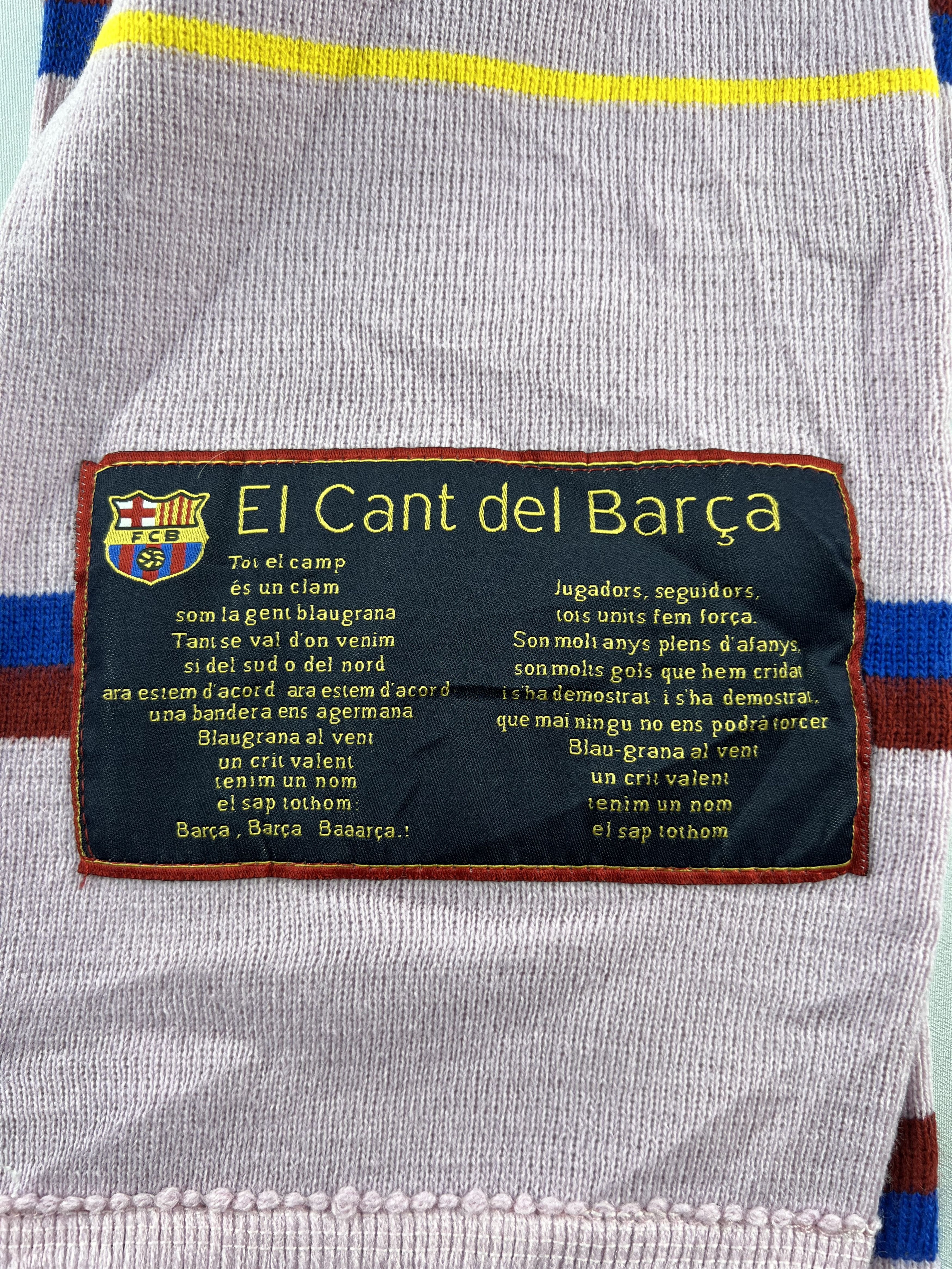 Vintage Barcelona F.C Scarf / Muffler / Neckwear P957 Size ONE SIZE - 4 Thumbnail