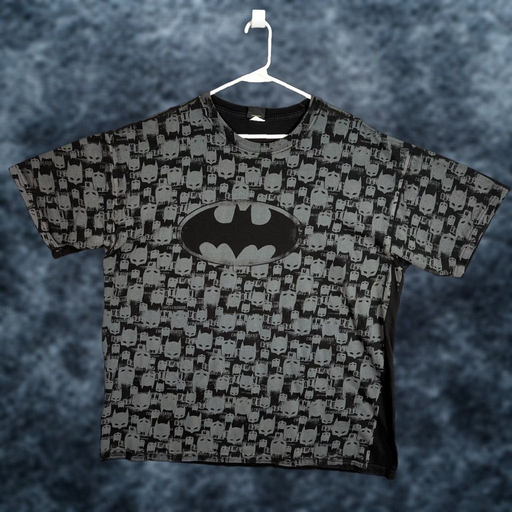 Logo 7 VINTAGE Batman Shirt Adult 2XL Black Graphic Tee Men's Batman Classic Logo Mask T-Shirt, 2000s, Mens Size US XXL / EU 58 / 5 - 1 Thumbnail