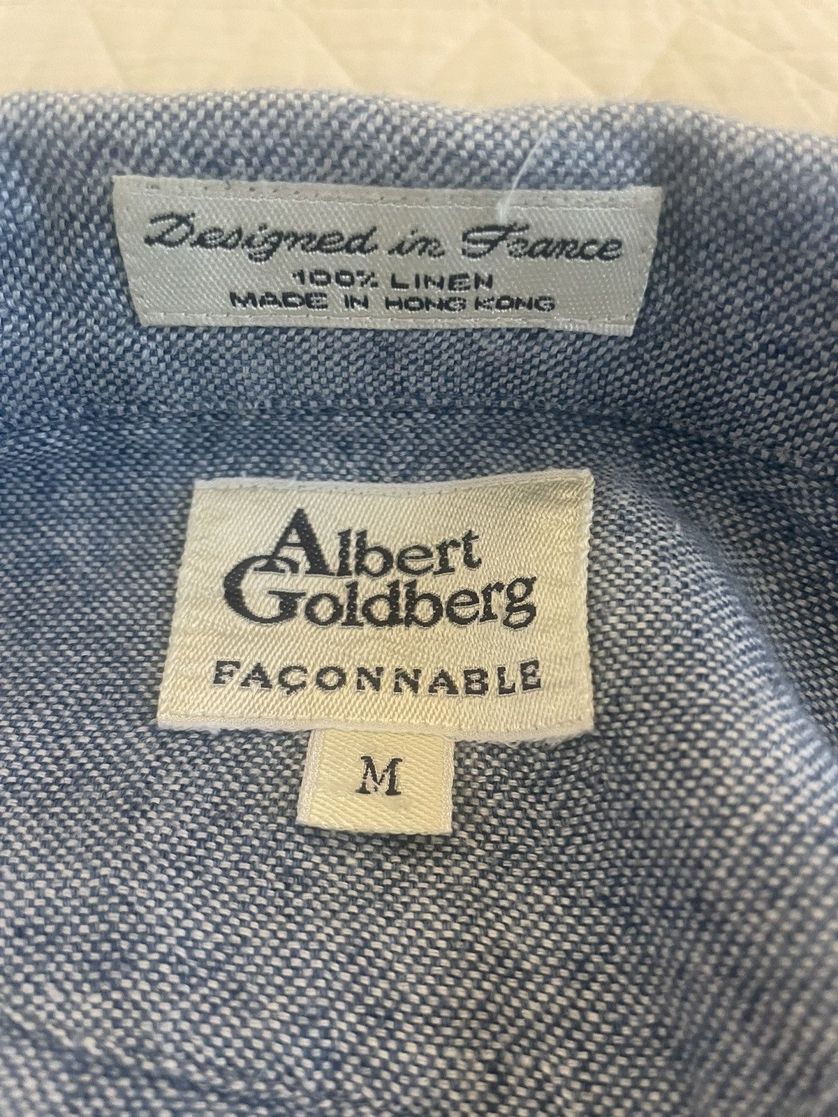Faconnable × Vintage Patch Pocket Linen Shirt Jacket Size 42R - 4 Thumbnail