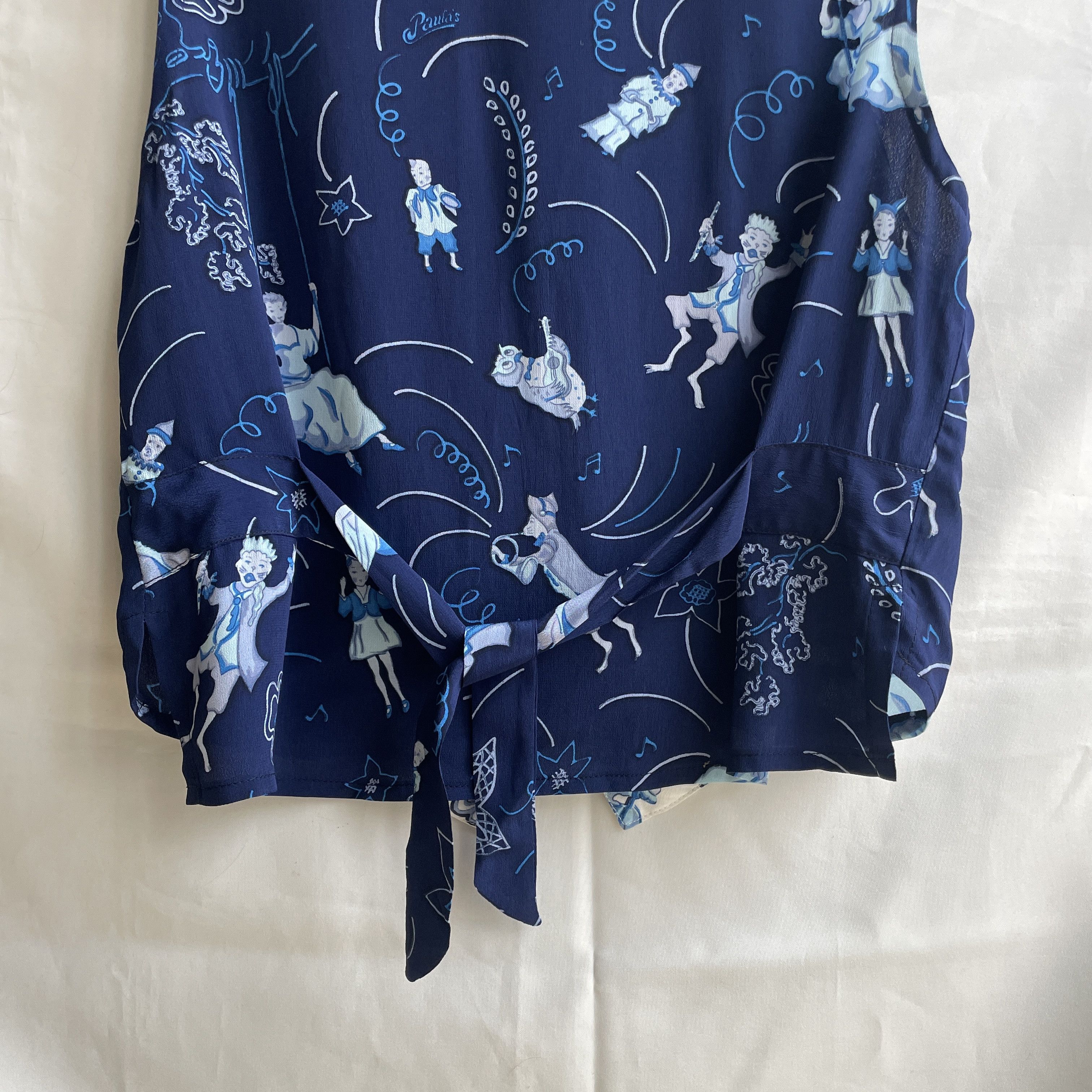 Vintage Paula & Mopitz Ibiza Loewe VTG 70s Silk Embelished Waistcoat Size L / US 10 / IT 46 - 6 Thumbnail