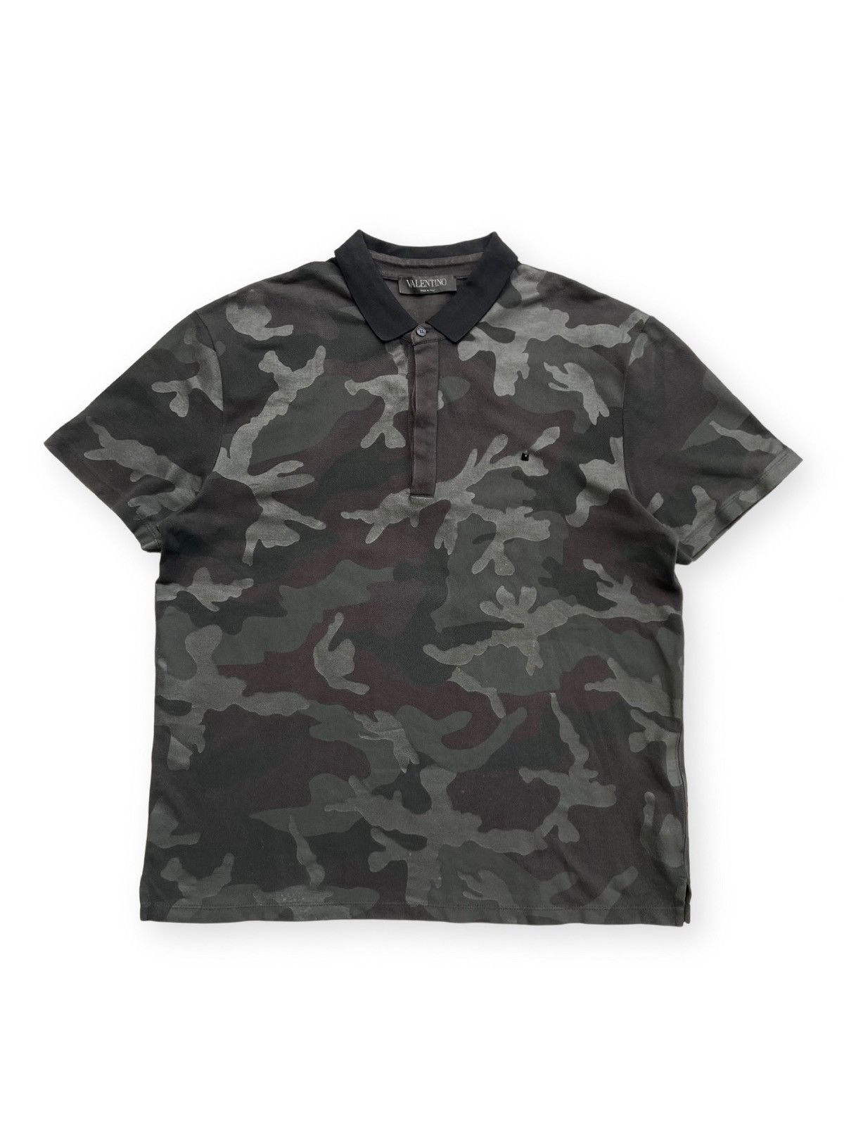 Valentino Valentino Camo Print Provocateur Polo Shirt Size US XL / EU 56 / 4 - 1 Thumbnail