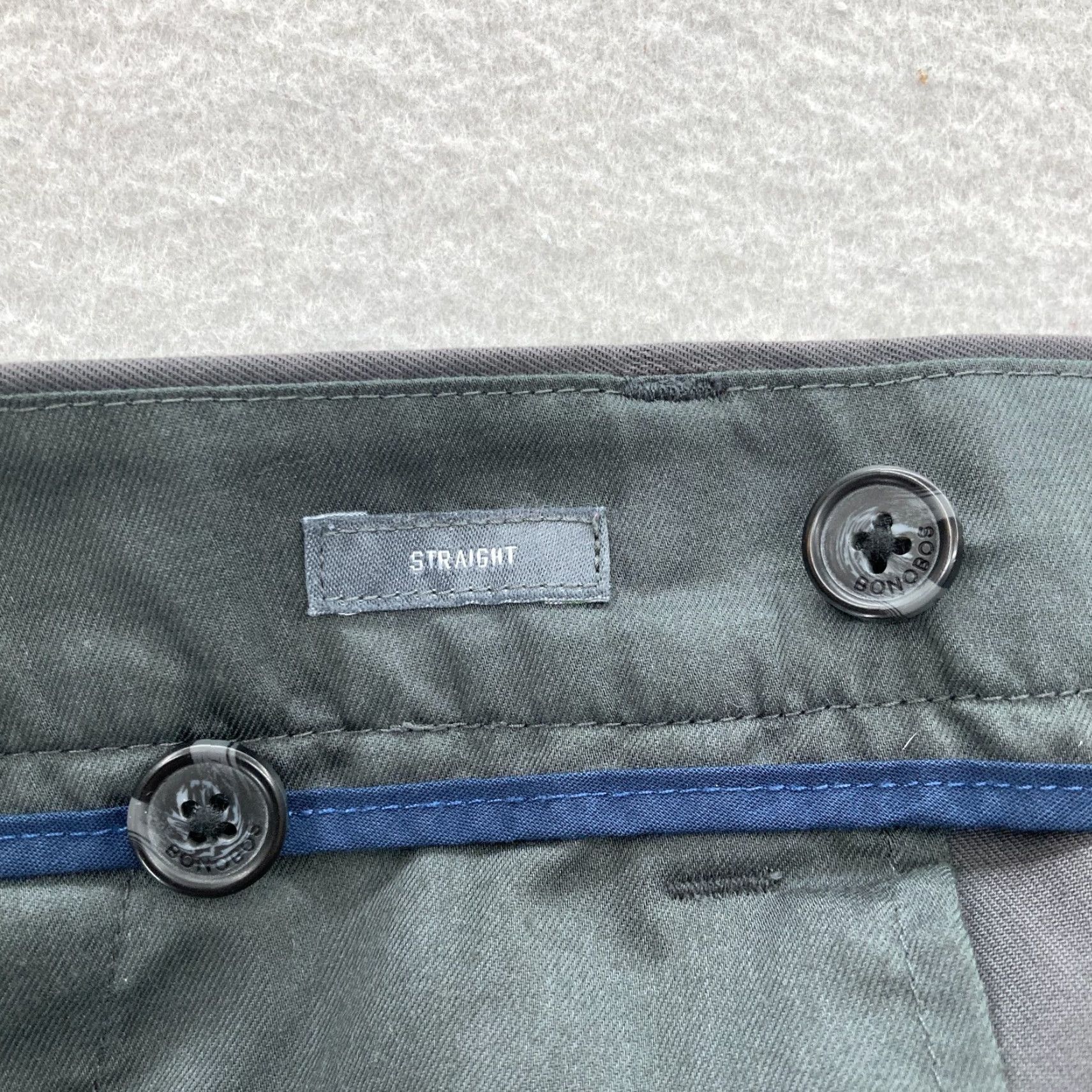 Bonobos Bonobos Friday Pants Mens 33x30 Gray Straight Leg Dress Chino Weekday Warriors Size US 33 - 6 Thumbnail