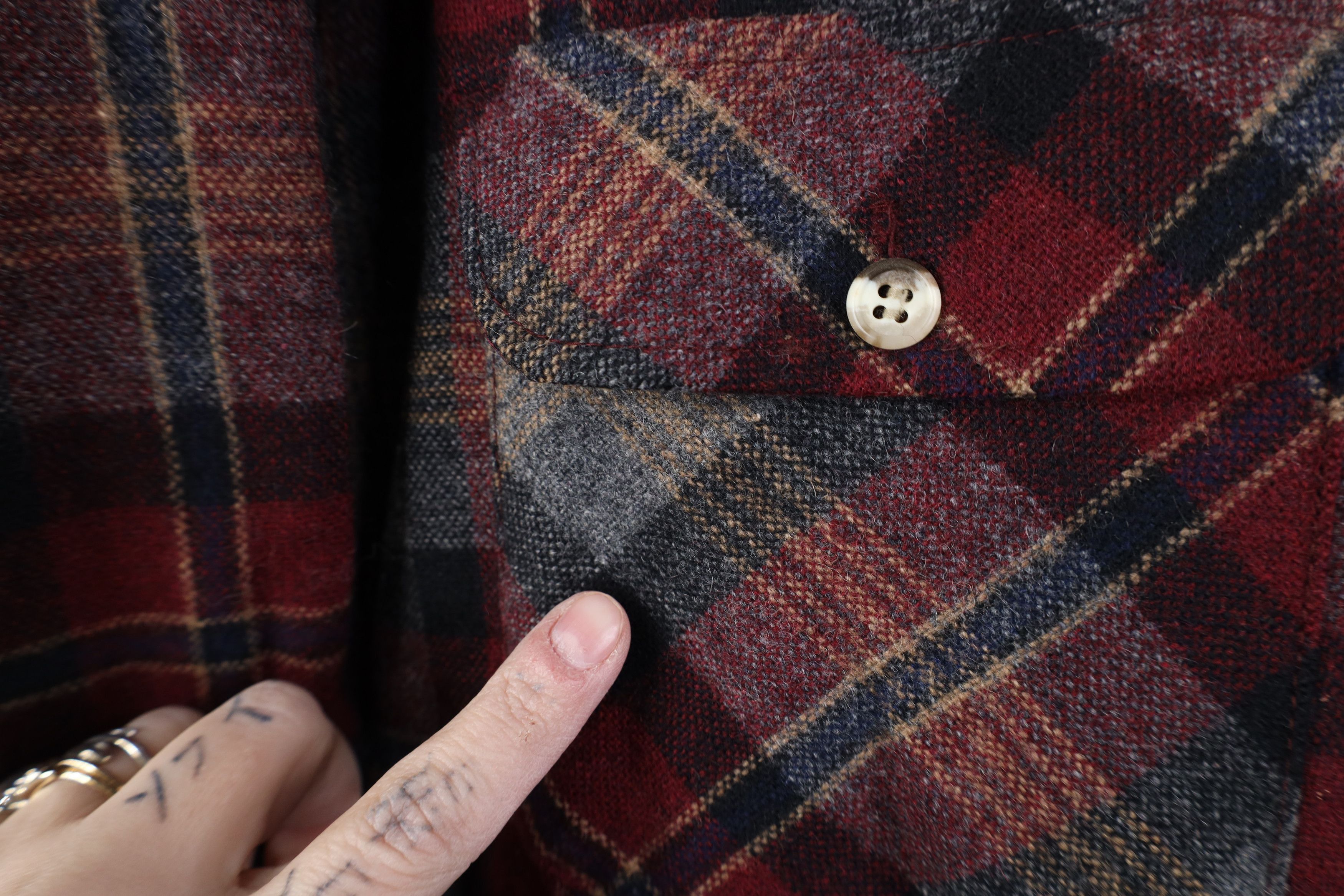 Vintage Vintage 70s Streetwear Wool Blend Shirt Jacket Jac Plaid Size US L / EU 52-54 / 3 - 5 Thumbnail
