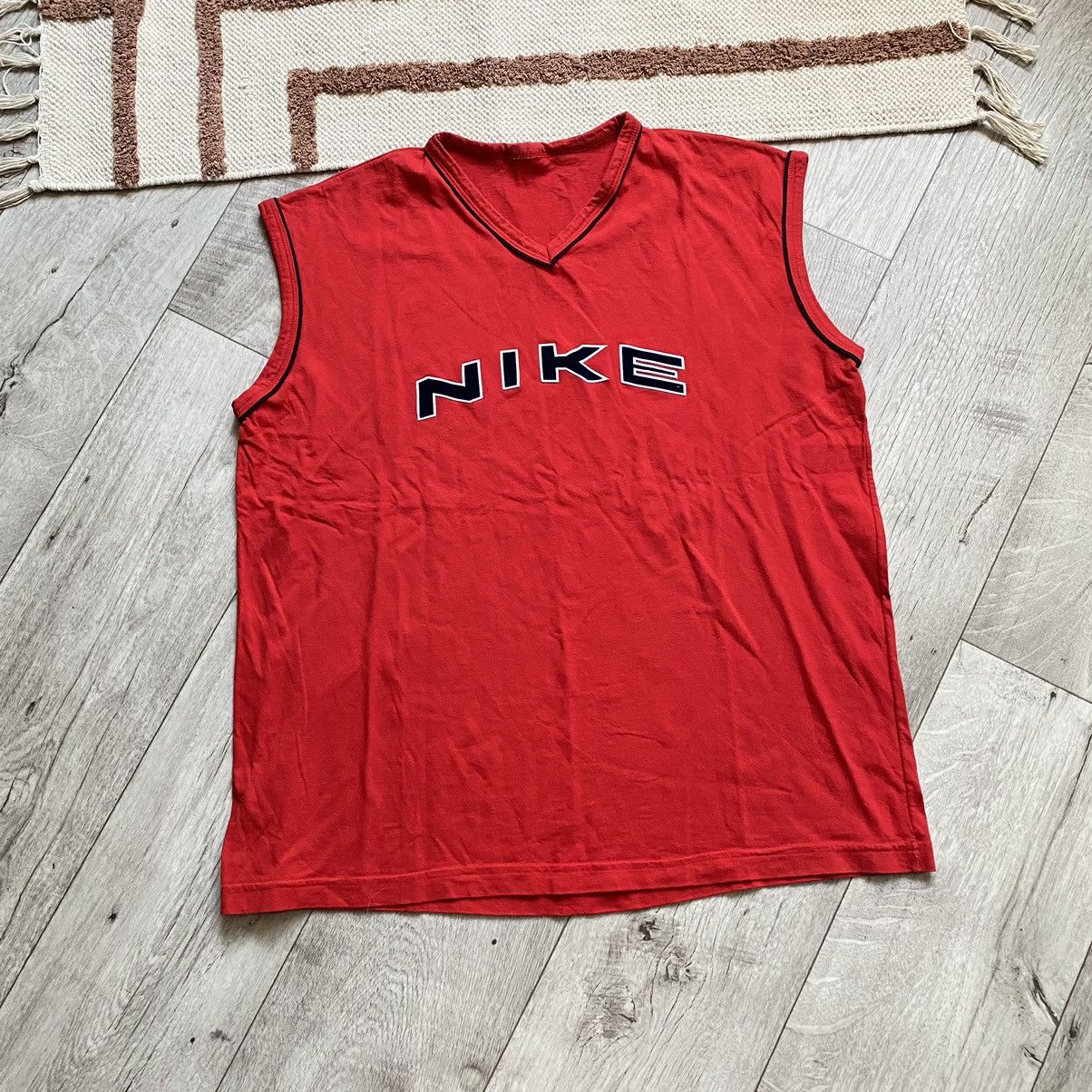 Nike VINTAGE NIKE BIG LOGO DRILL TANK TOP Size US XL / EU 56 / 4 - 1 Thumbnail