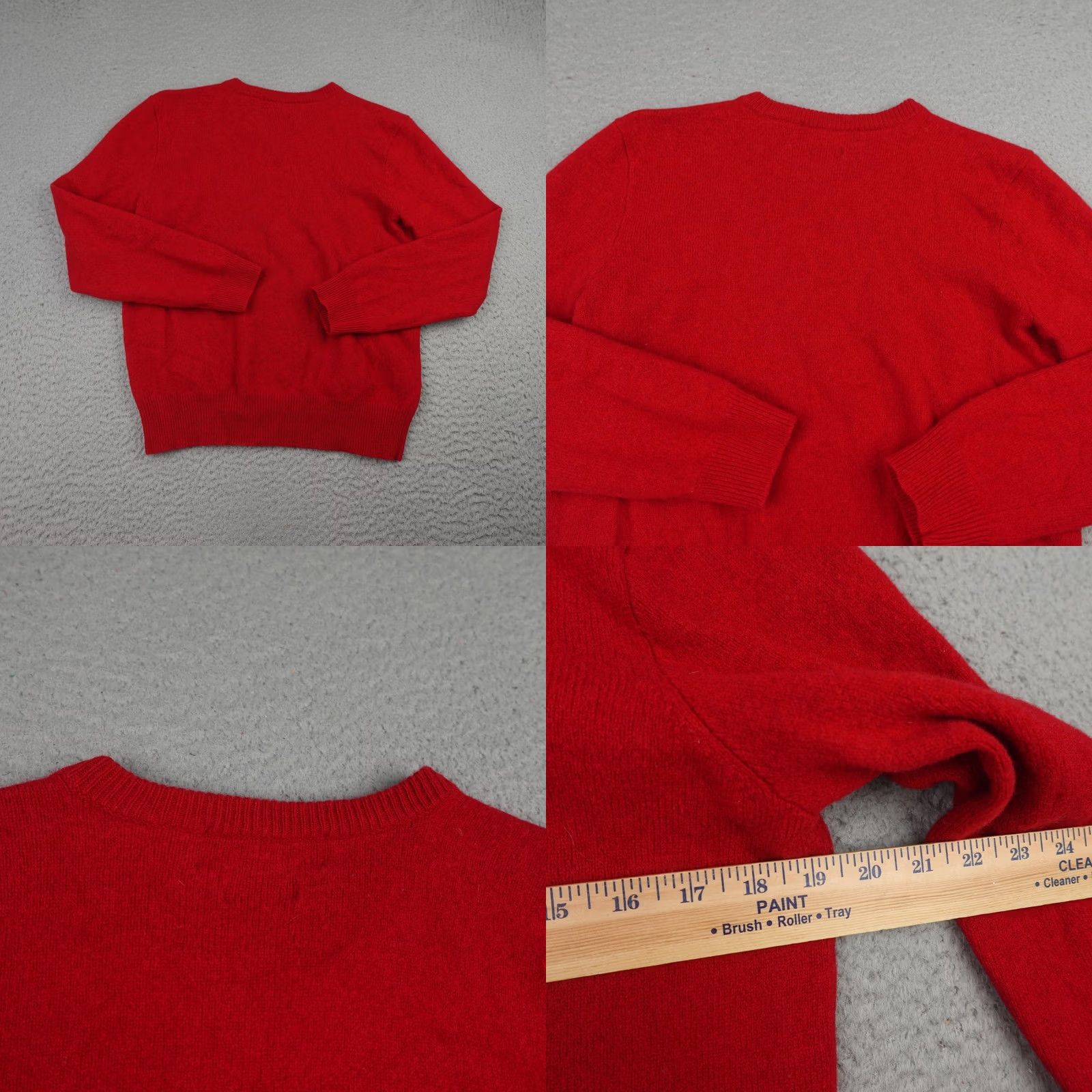 Polo Ralph Lauren VINTAGE Polo Ralph Lauren Sweater Mens Large Red V Neck Pullover Knit Lambswool Wool Size US L / EU 52-54 / 3 - 8 Thumbnail