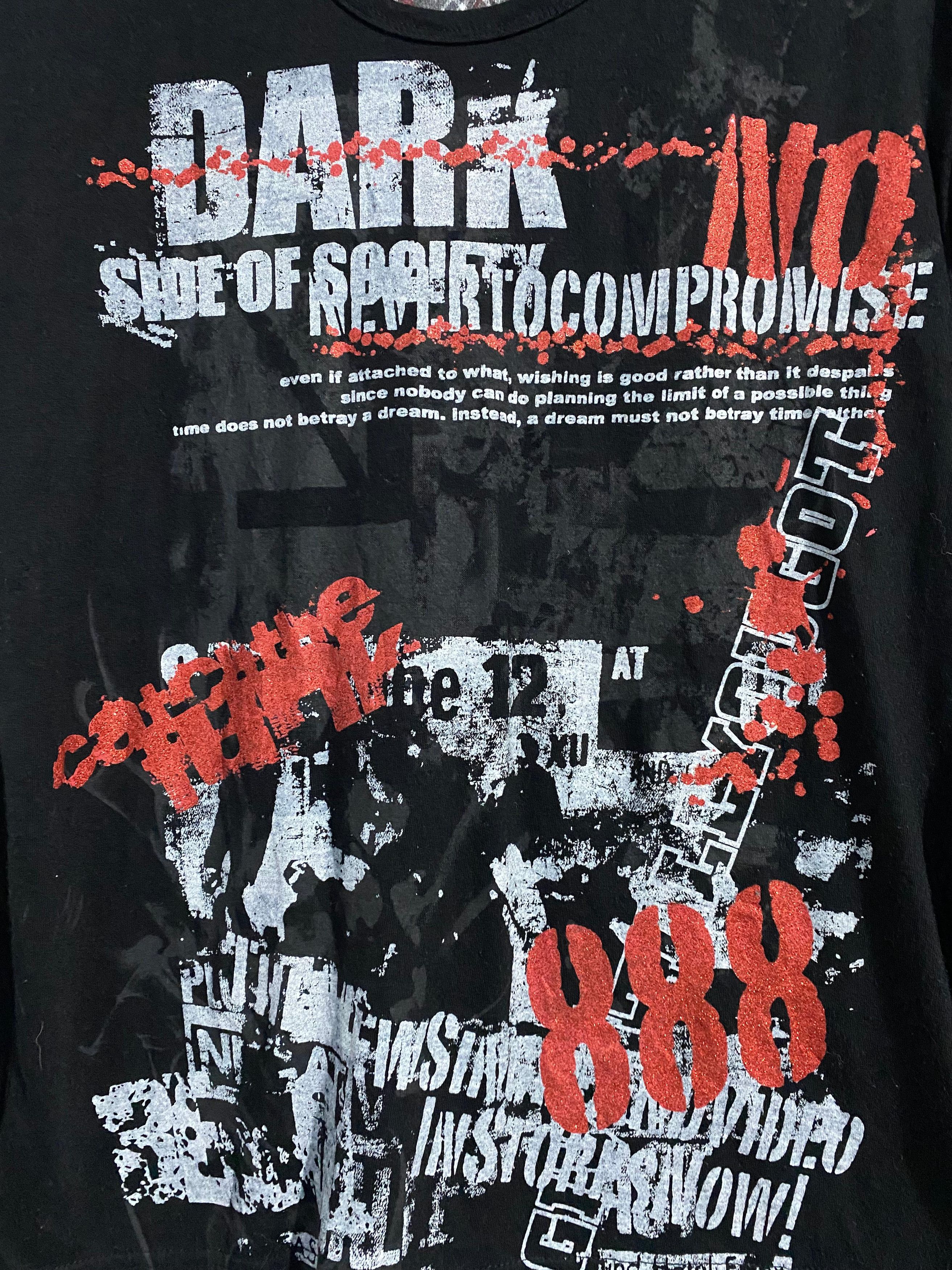 Japanese Brand Japanese Dangerous warning double layer tshirt Size US M / EU 48-50 / 2 - 2 Thumbnail