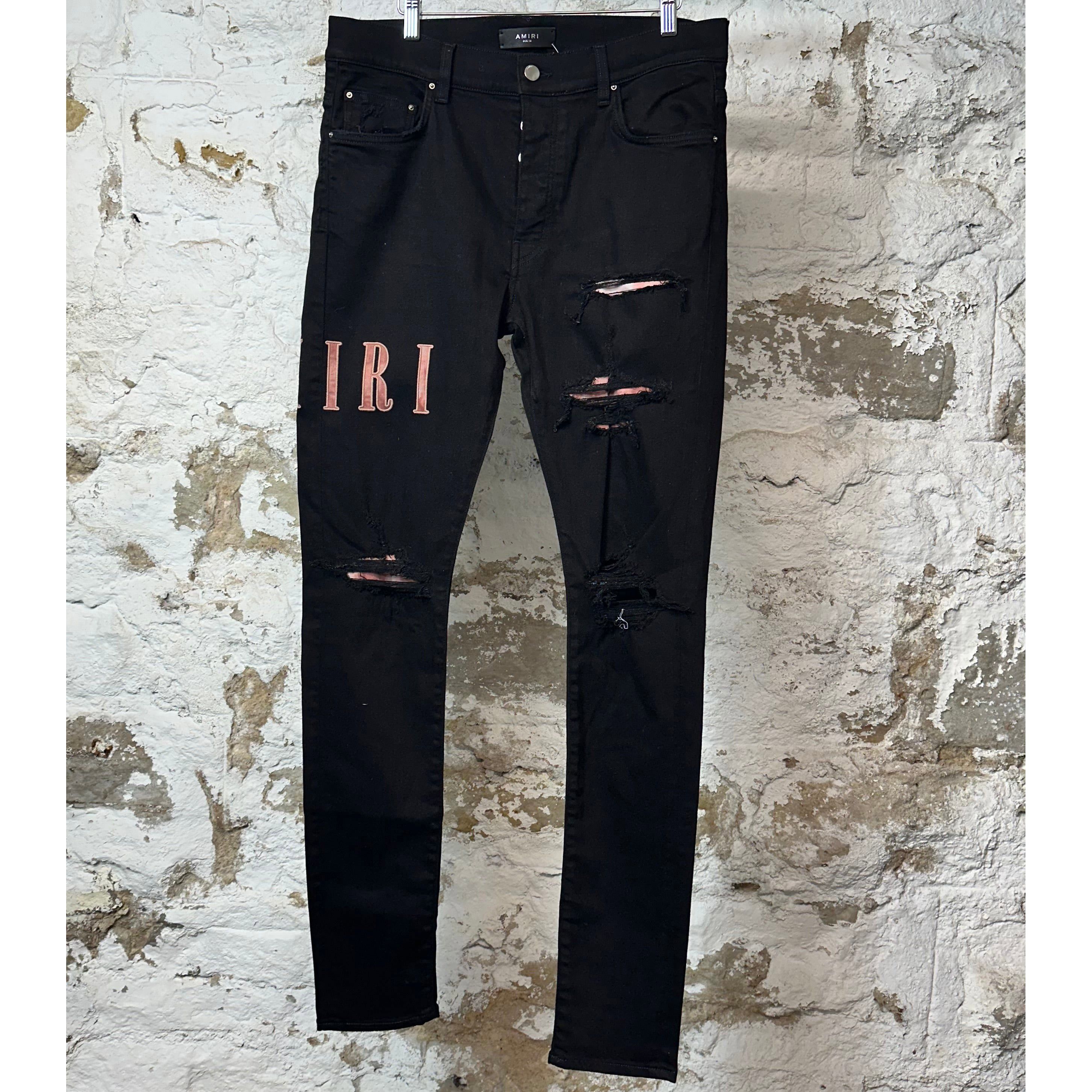 Amiri Amiri MX2 Denim Jeans Rough Black 34 Pop Smoke | Grailed