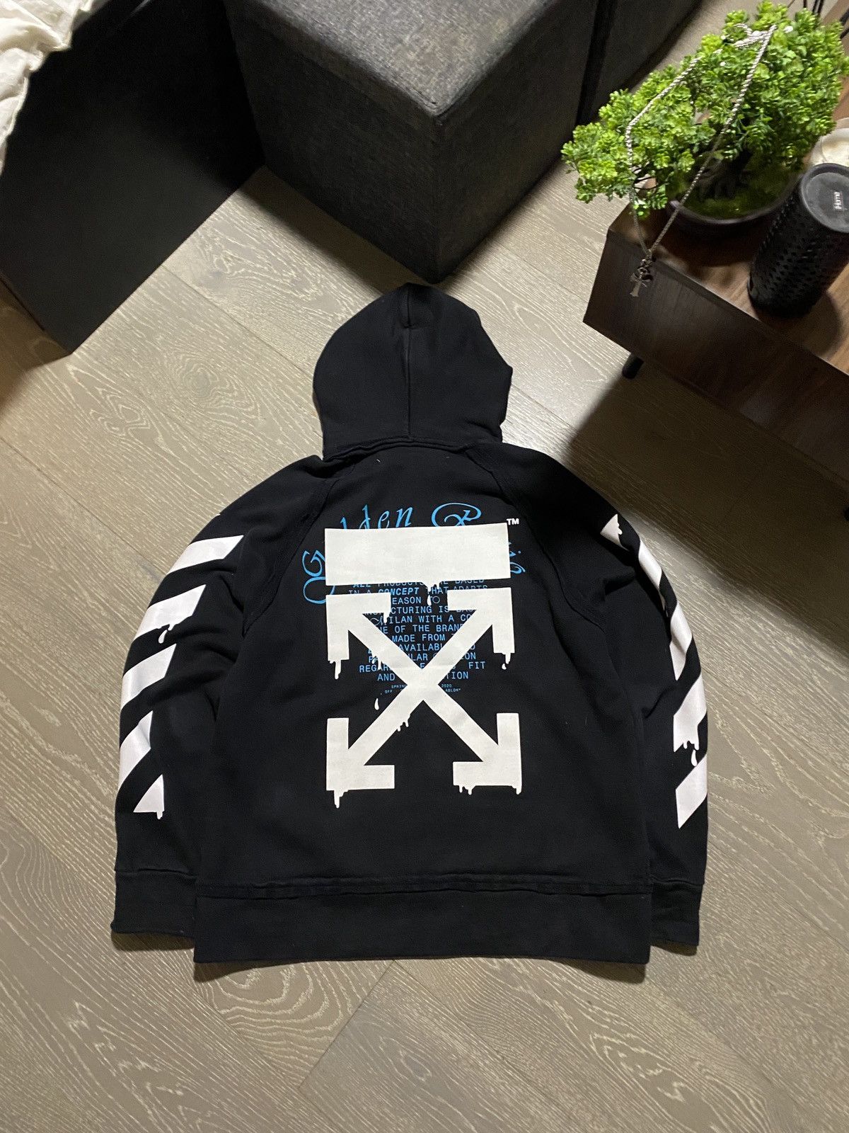Off-White Off White Teal Golden Ratio Hoodie Size US L / EU 52-54 / 3 - 4 Thumbnail