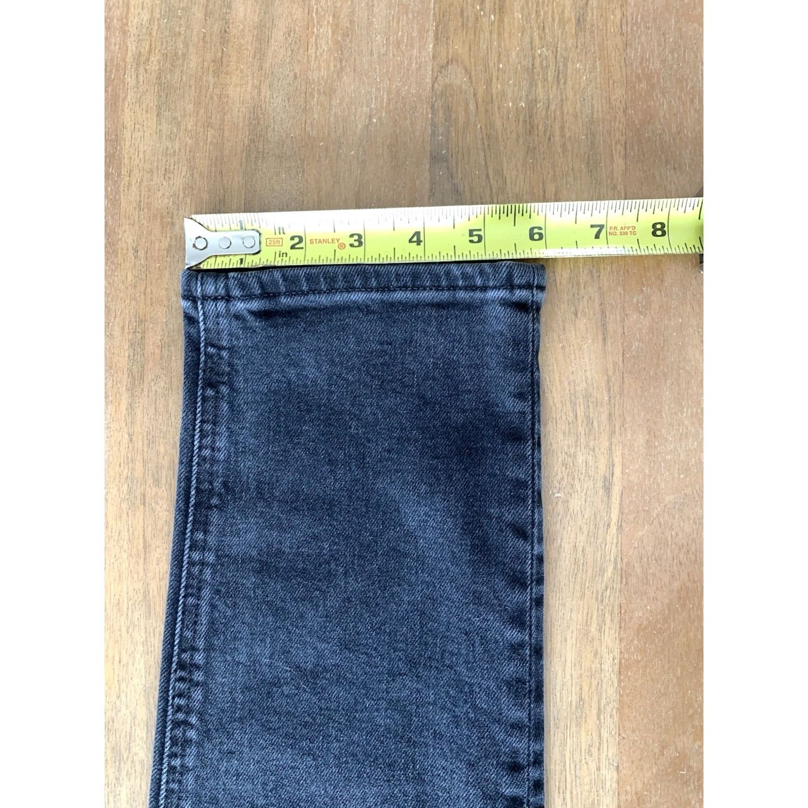 Vintage Denim Forum Womens The Yoko Black Slim Hi-Rise Jeans 28x27 90s Grunge Punk Rock Logo Size 27" / US 4 / IT 40 - 7 Thumbnail