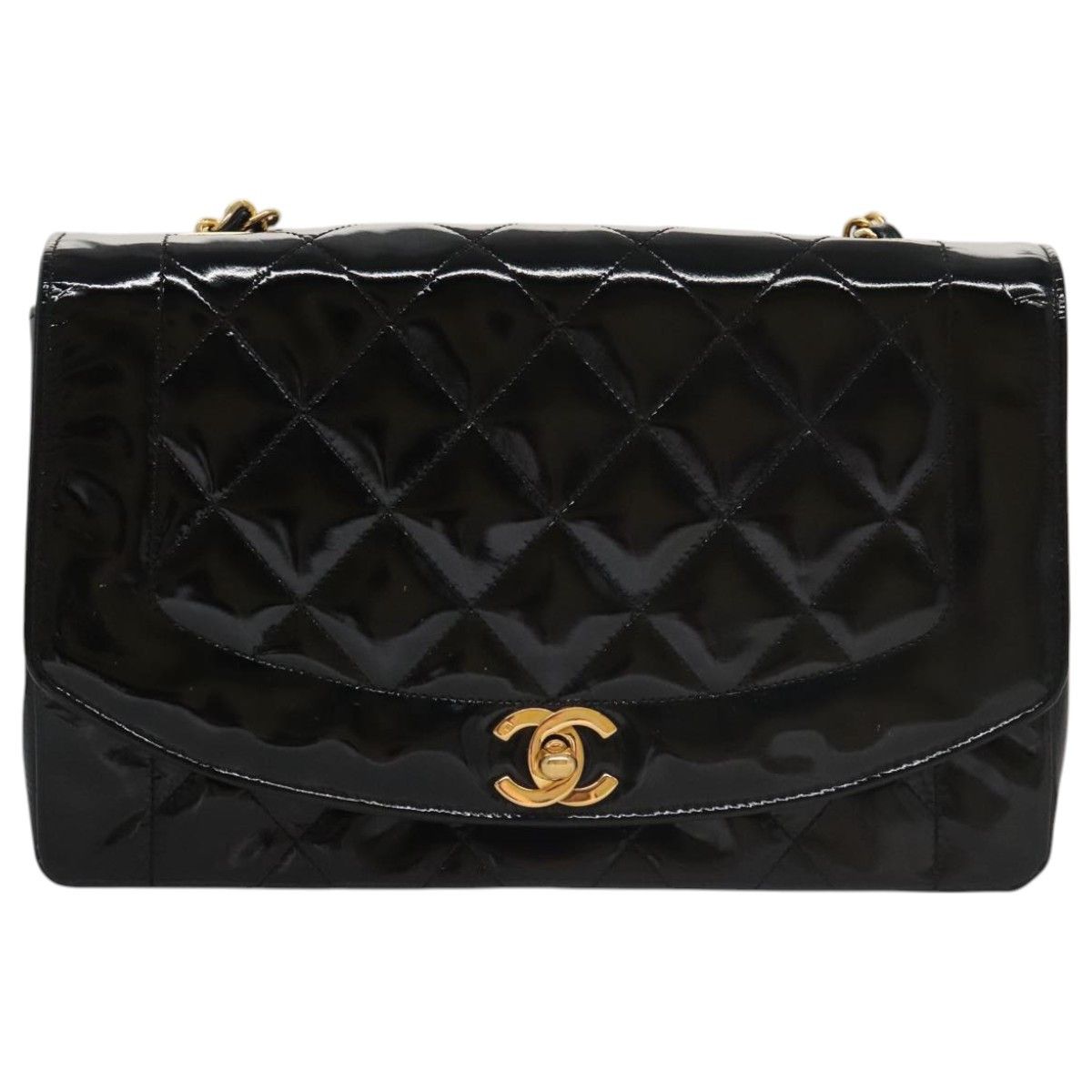 Chanel Diana Black Patent Leather Shoulder Bag (Pre-Owned) Size ONE SIZE - 1 Thumbnail
