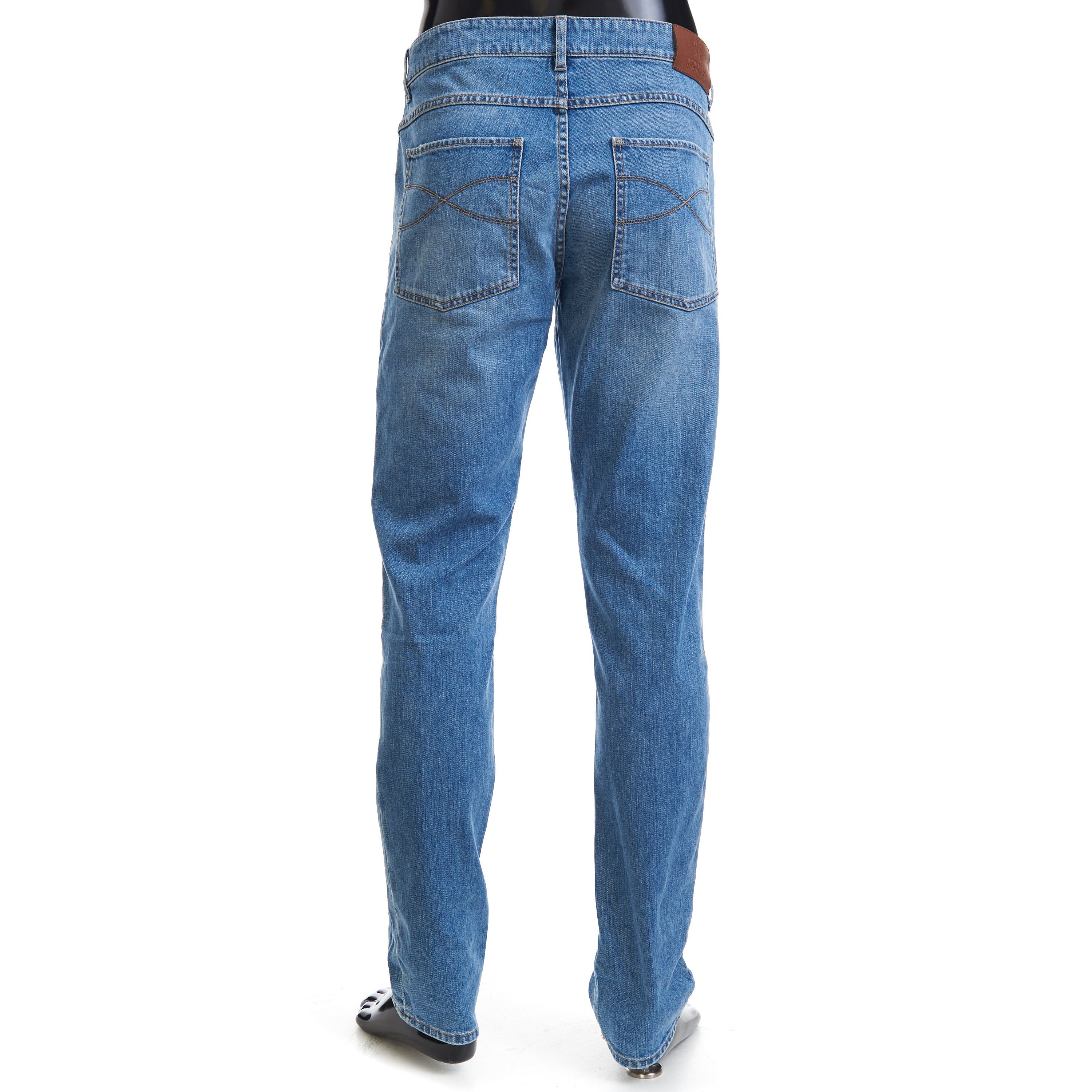 Brunello Cucinelli Slim Fit Five Pocket Jeans Trousers In Light Blue Denim Size US 34 / EU 50 - 4 Thumbnail