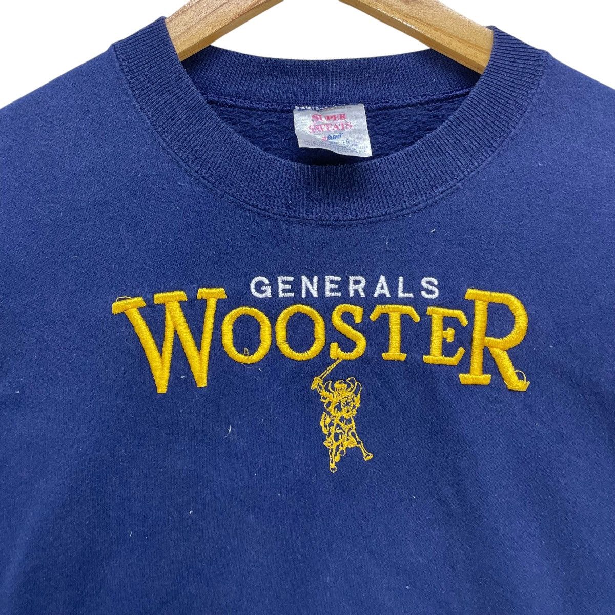 Vintage 💥Vintage 90s Generals Wooster Spellout Sweatshirt Pullover Size US M / EU 48-50 / 2 - 3 Thumbnail