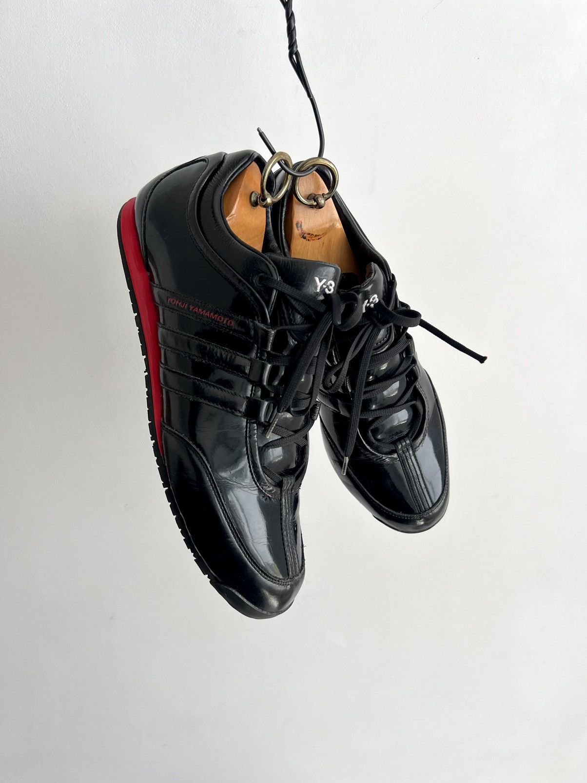 Y-3 🔥F/W08 Y-3 Yohji Yamamoto x Adidas Boxing Patent Sneakers Size US 10.5 / EU 43-44 - 1 Thumbnail