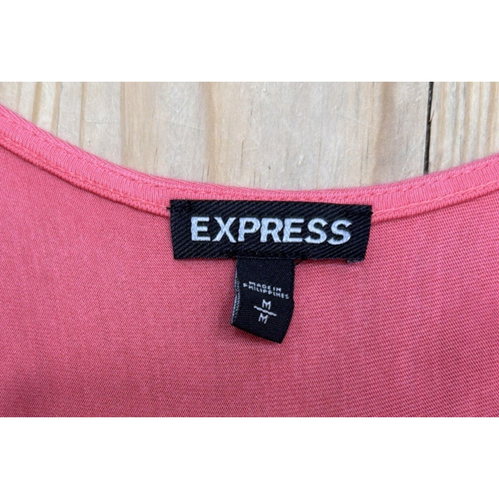 Express Express Women’s Blouse Top Shirt Pink Front Zip Size M Size M / US 6-8 / IT 42-44 - 6 Thumbnail