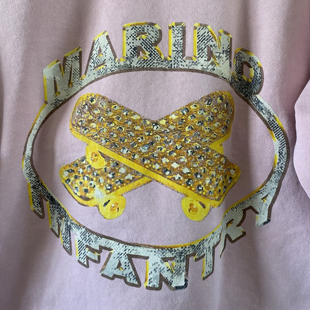 Marino Infantry Marino Infantry Hoodie Sweatshirt Pink Double Sided OG Vlone Size US S / EU 44-46 / 1 - 6 Thumbnail