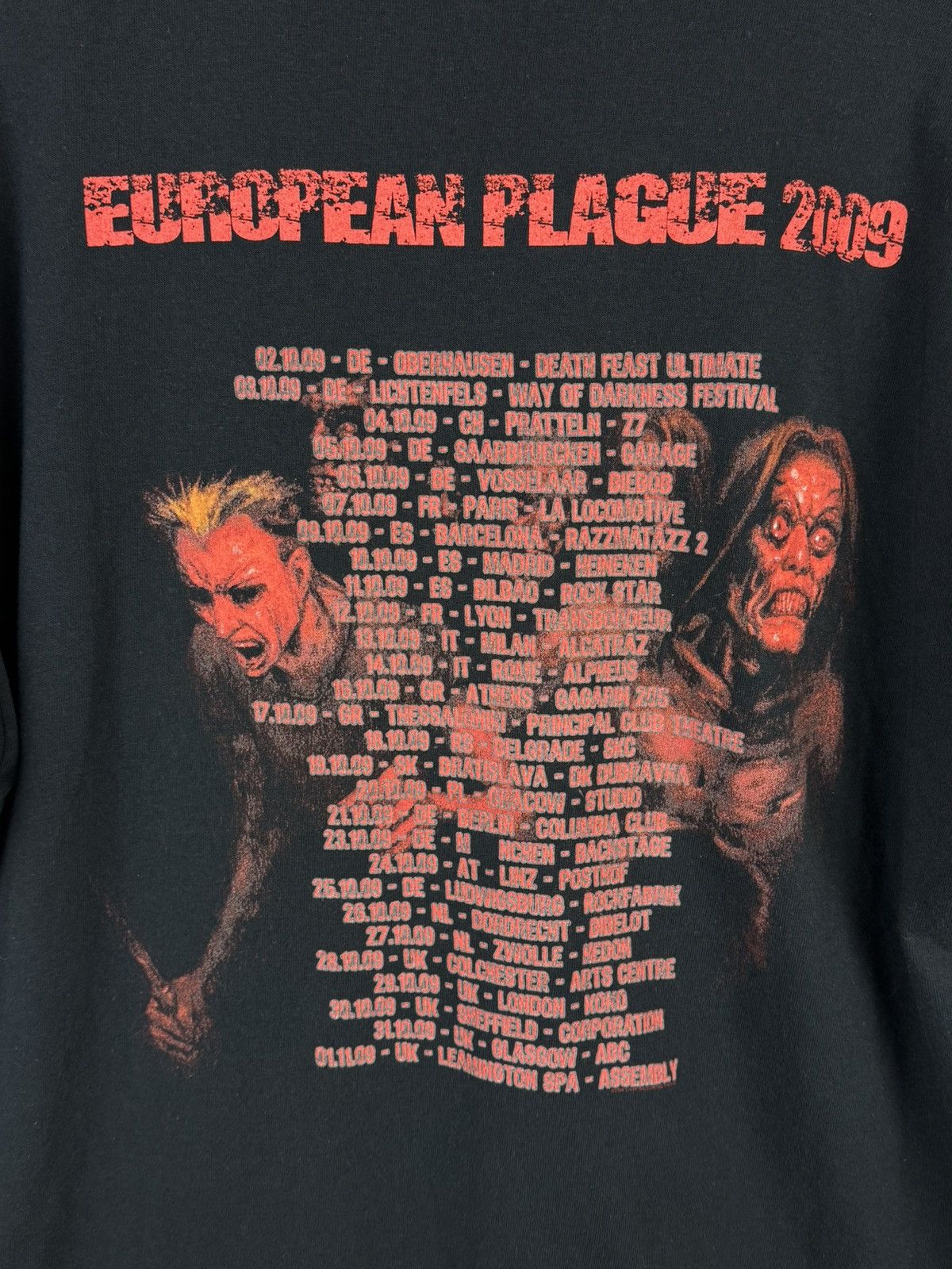 Band Tees 00s Cannibal Corpse Evisceration Plague 2009 Tour Metal Tee Size US XL / EU 56 / 4 - 5 Thumbnail