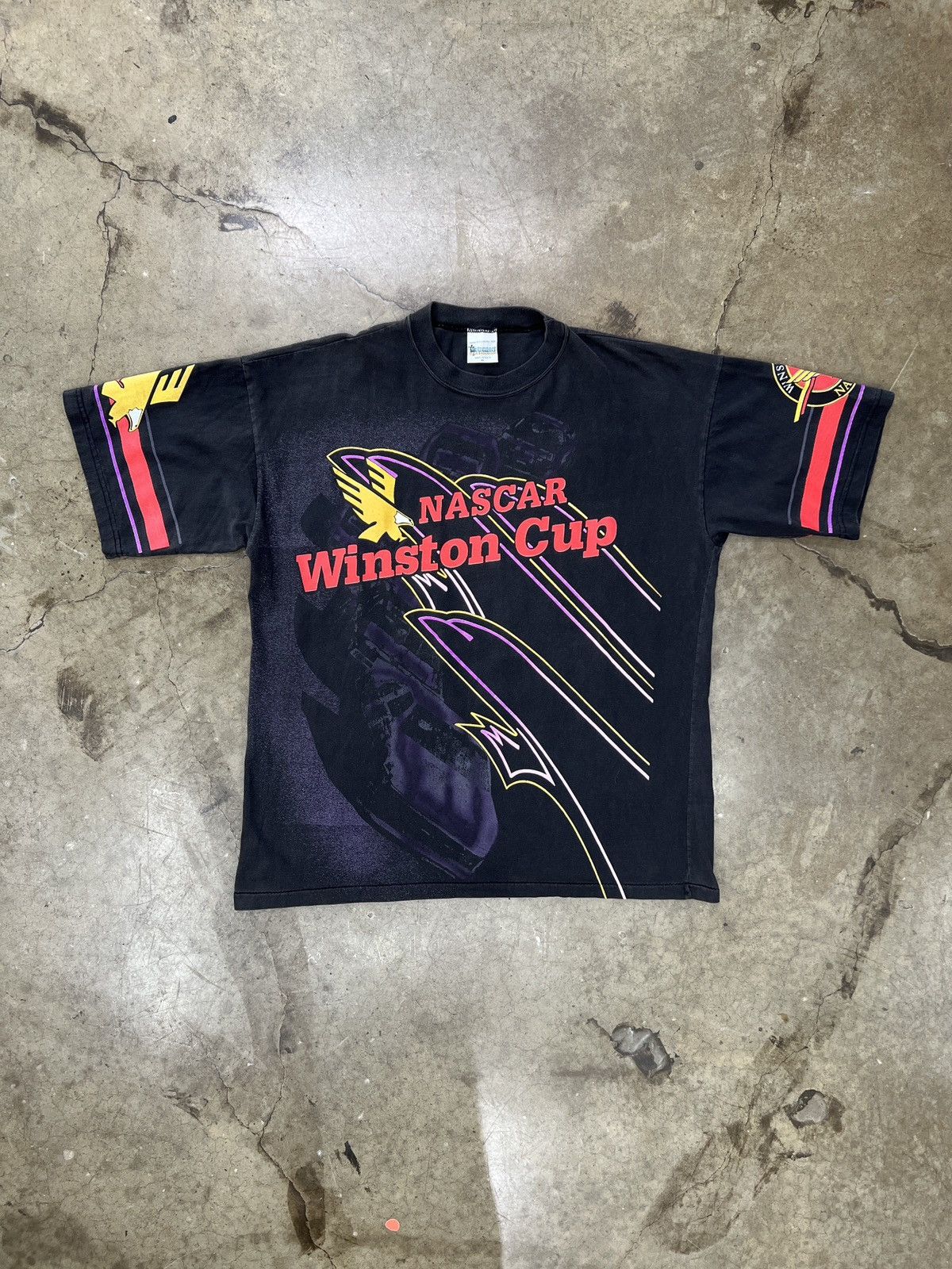 NASCAR Vintage 90s AOP NASCAR Winston Cup Racing Tee XL Size US XL / EU 56 / 4 - 2 Thumbnail
