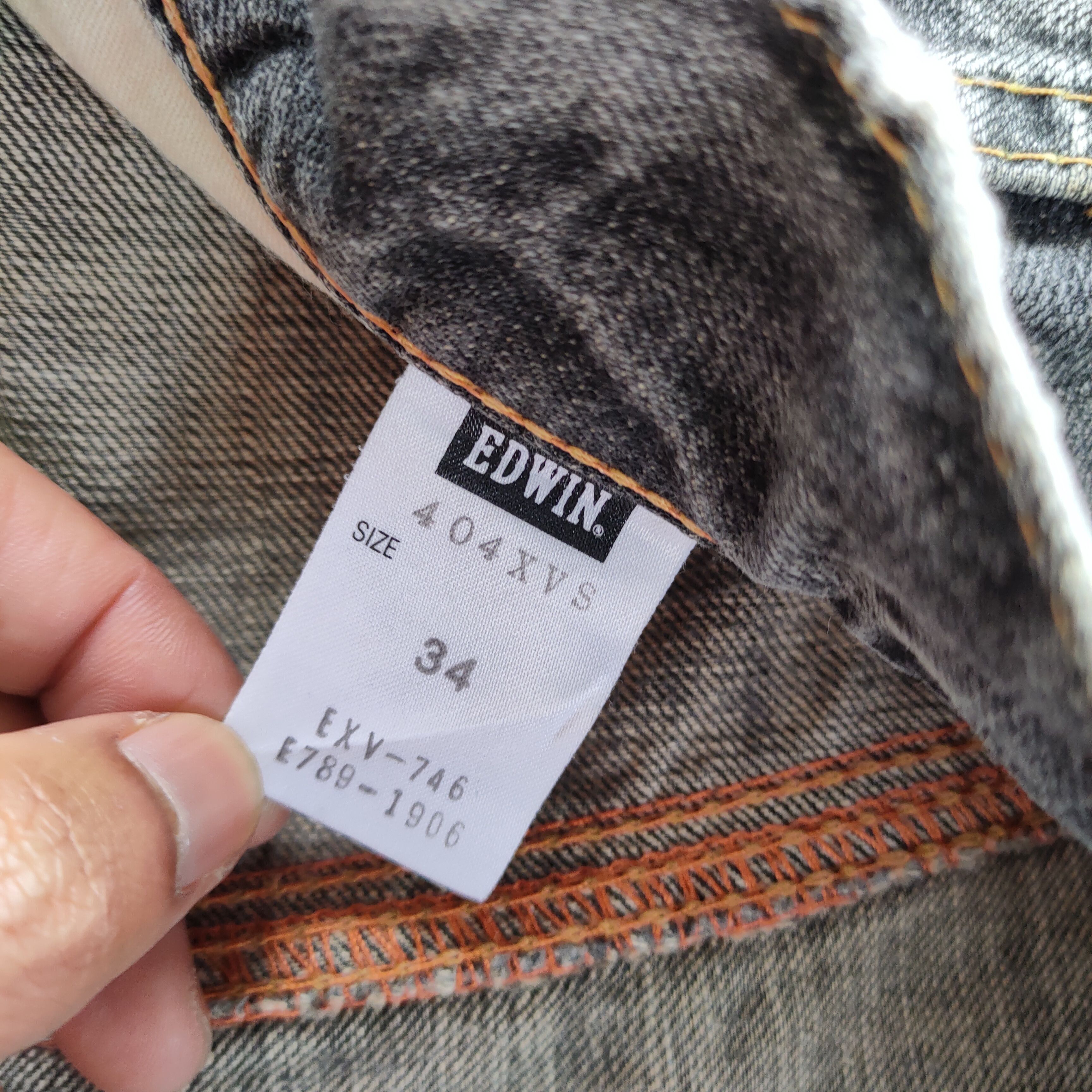 Edwin VINTAGE EDWIN 404 FADED BLACK RIPPED JEANS DENIM PANTS Size US 36 / EU 52 - 14 Thumbnail