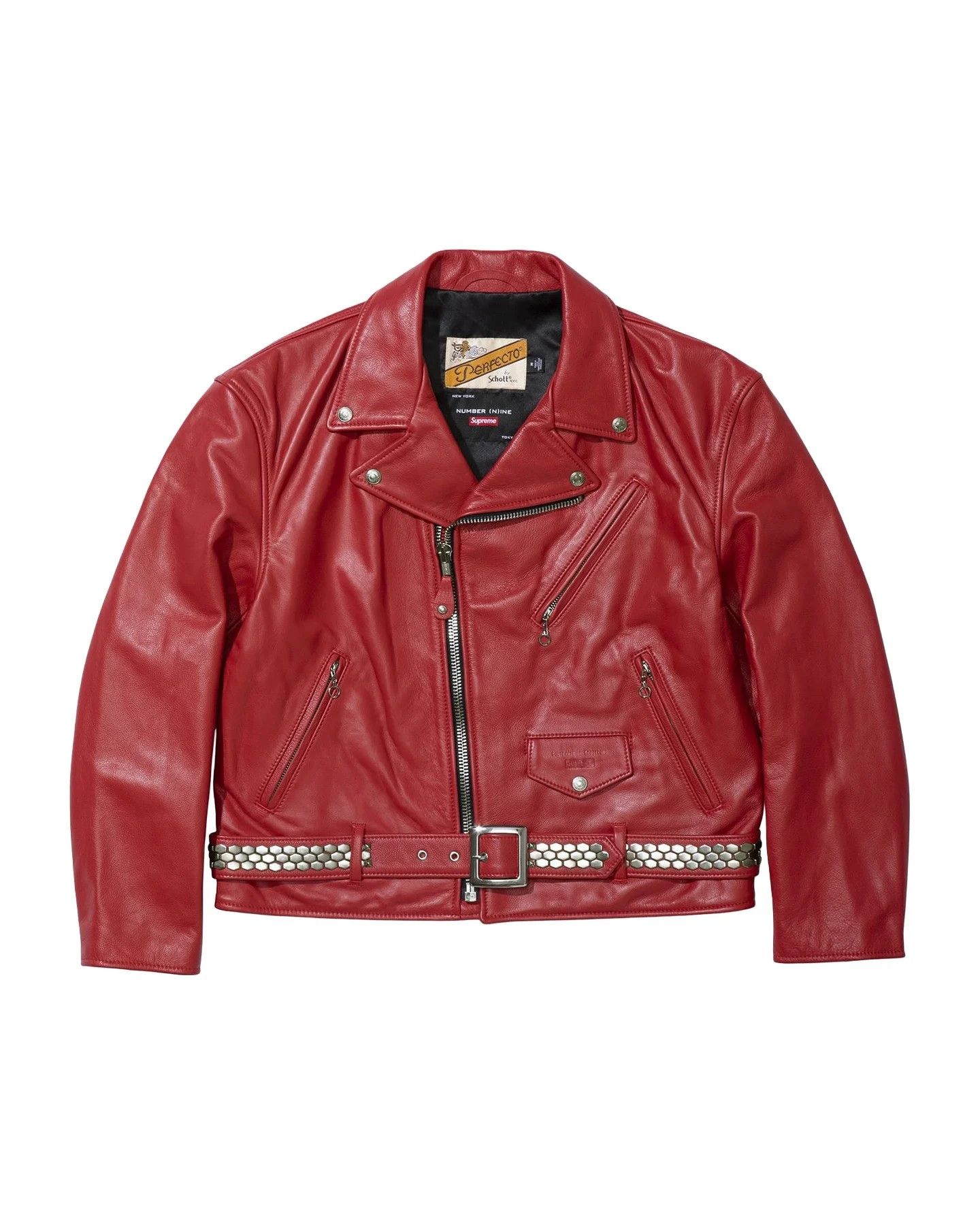 Schott Supreme/Number (N)ine/Schott Perfecto Leather Jacket Size US XS / EU 42 / 0 - 1 Thumbnail